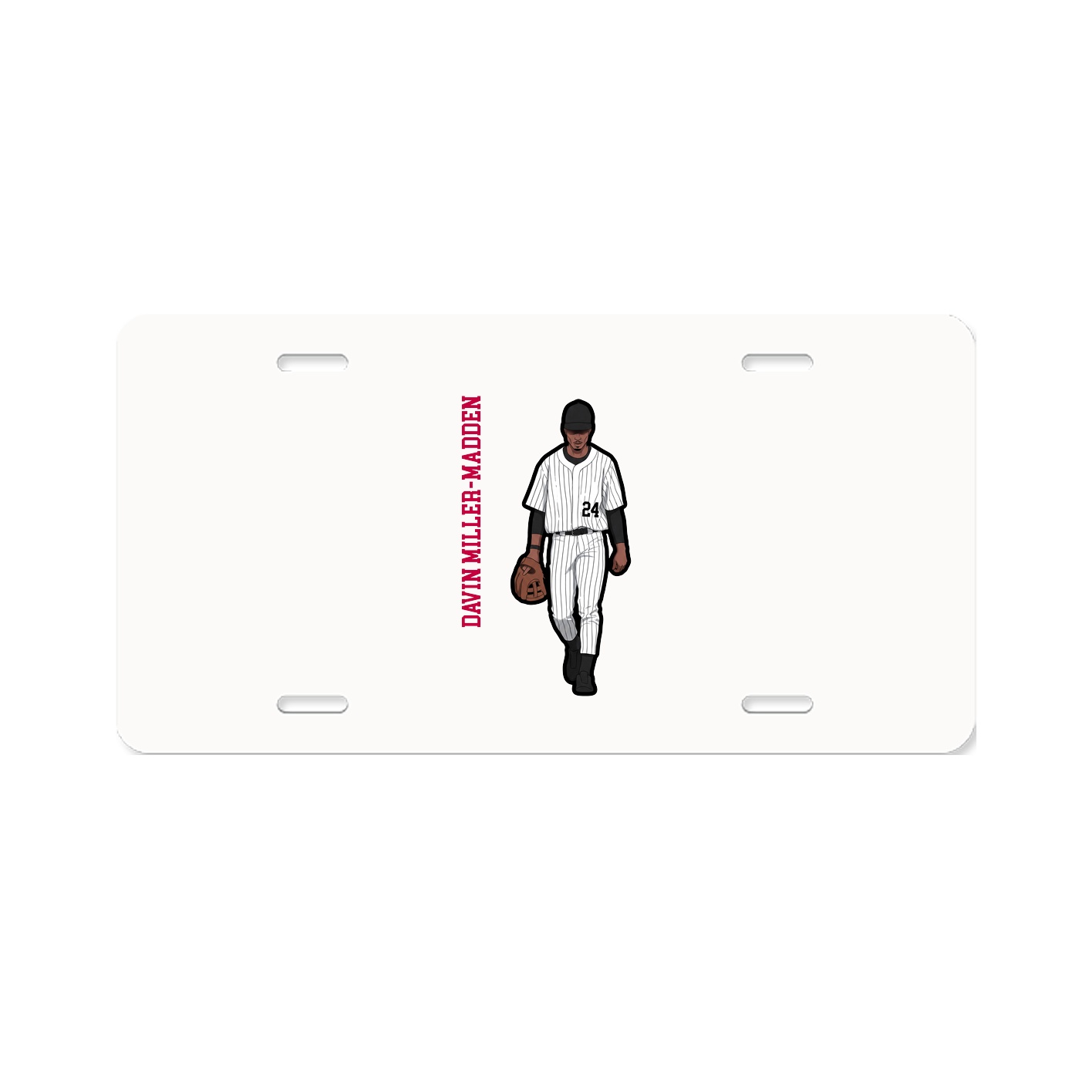 License Plate — Name Vertical in Classic
