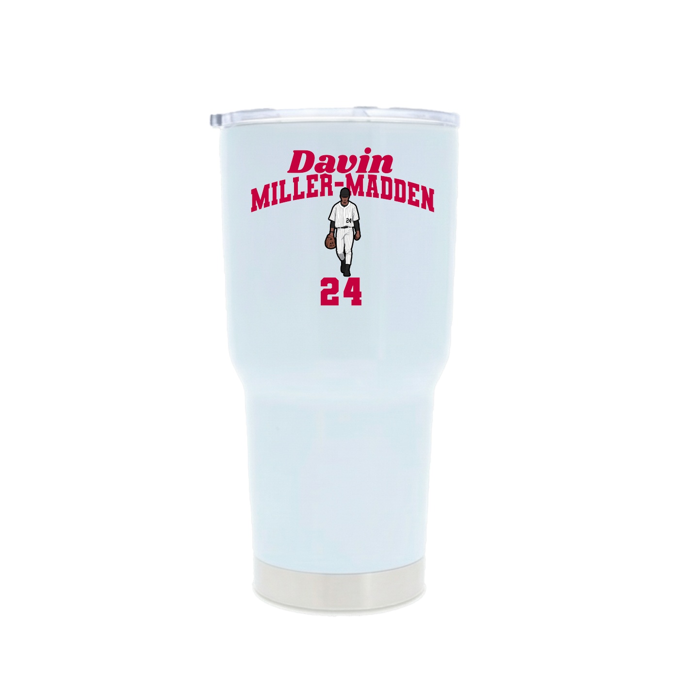 30oz Stainless Steel Tumbler — Signature Arch in White