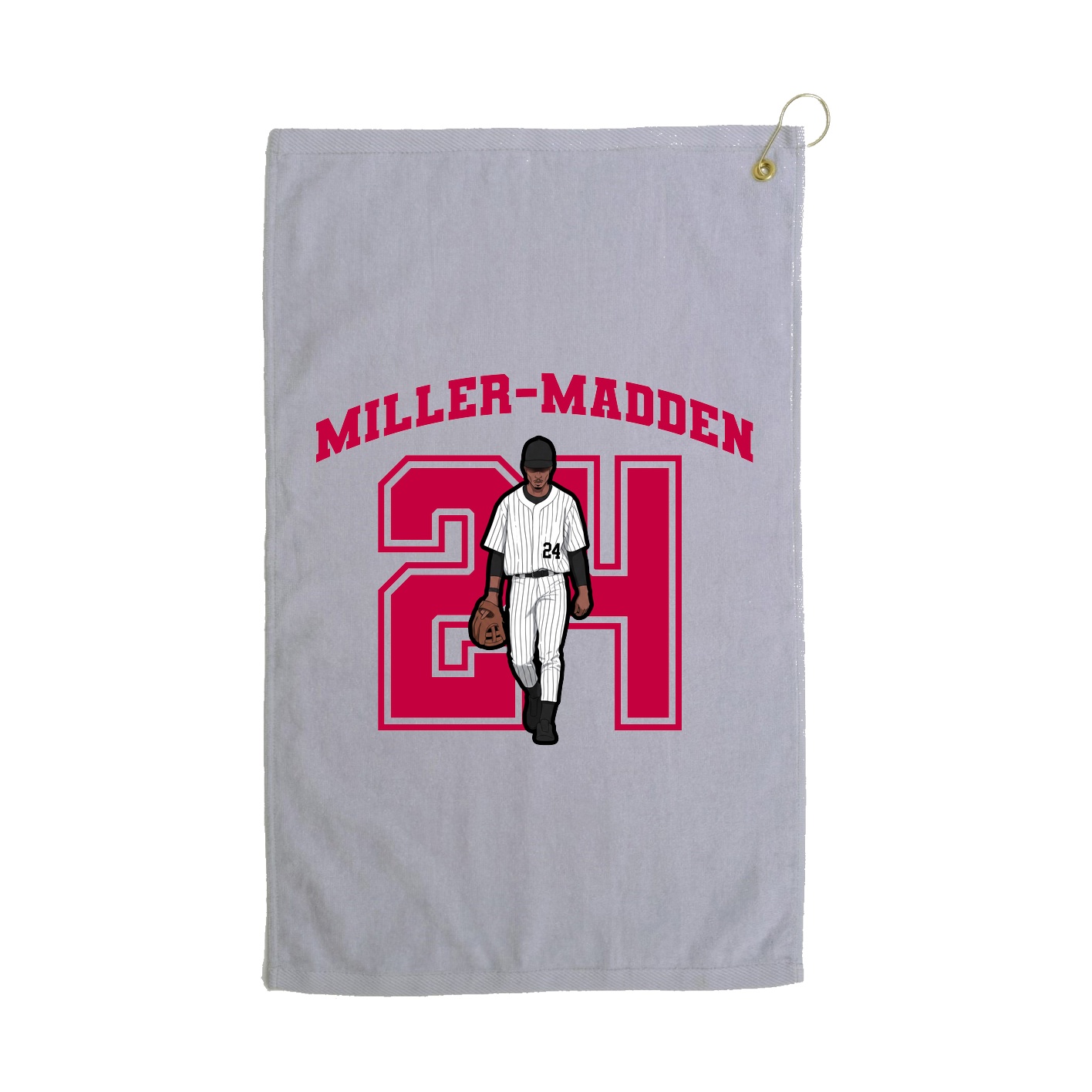 Golf Towel — Number in Grey
