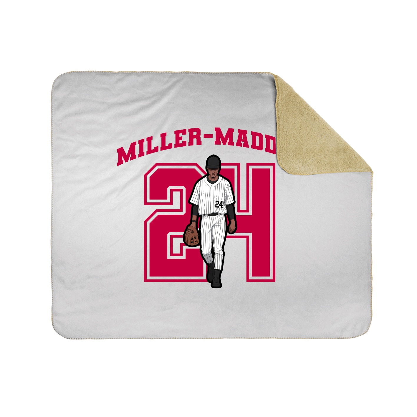 Throw Blanket — Number in White