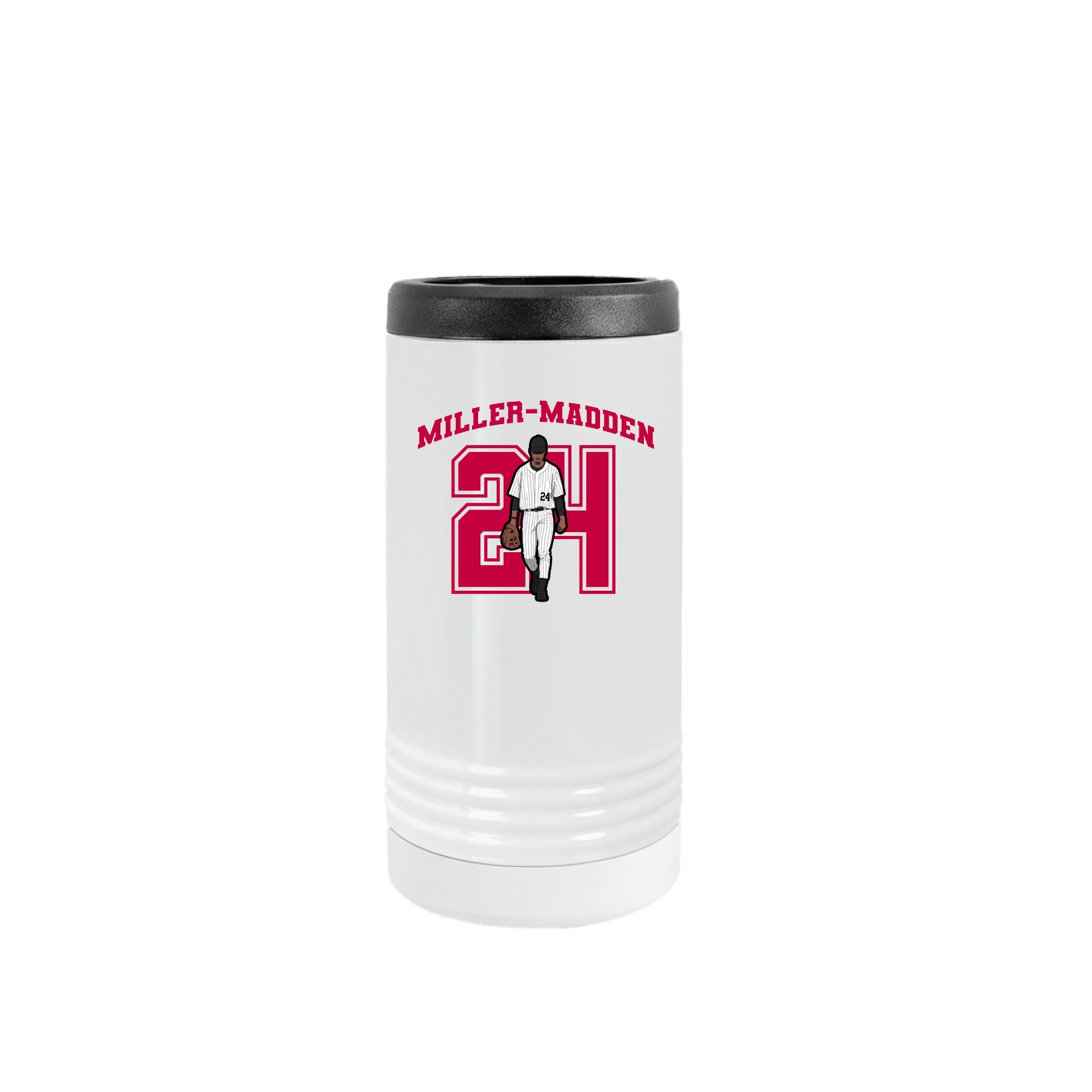 Slim Beverage Holder — Number in White