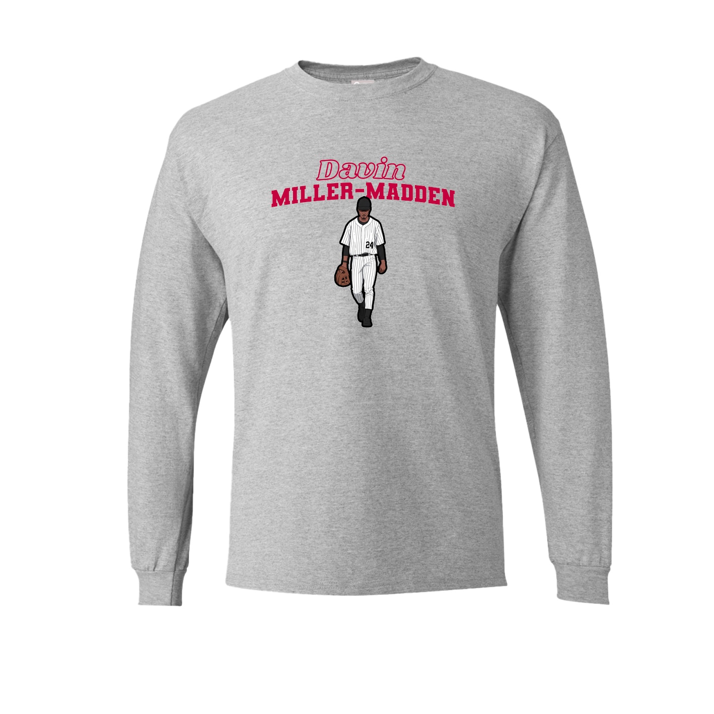 Long Sleeve Tee — Name Arch in Grey