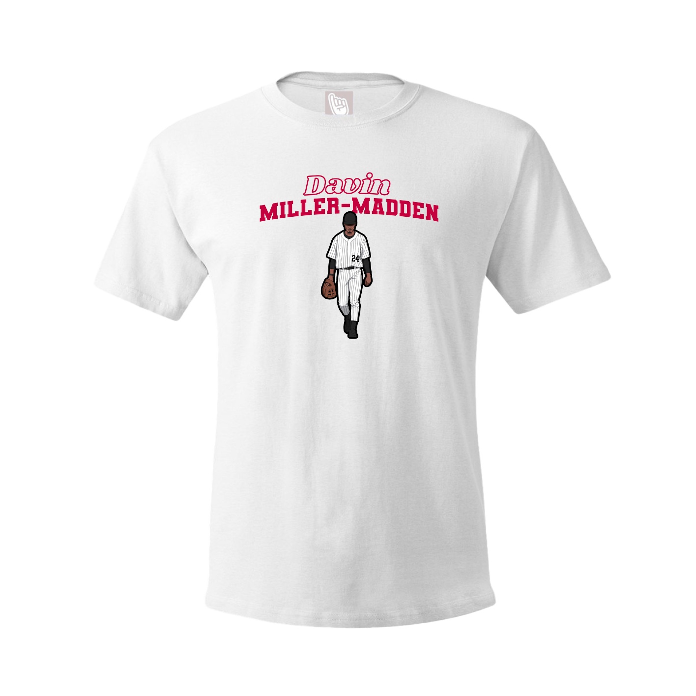 Youth Tee — Name Arch in White