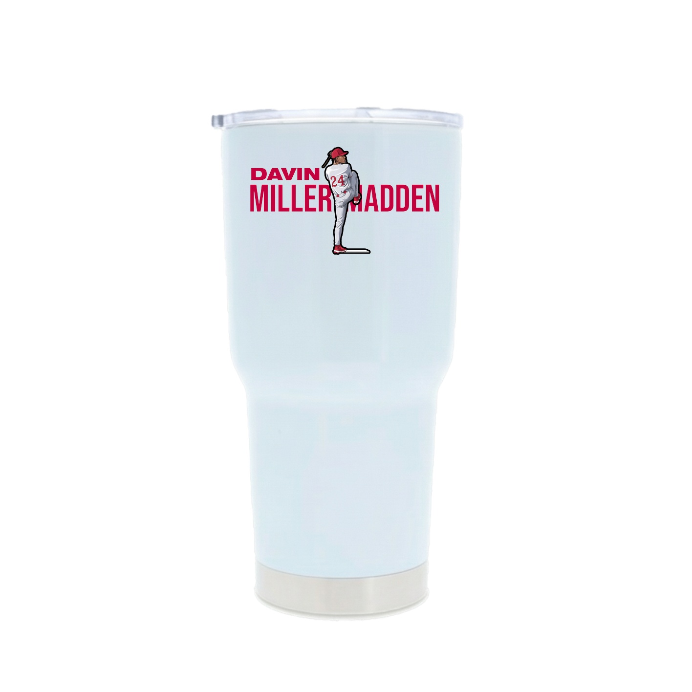 30oz Stainless Steel Tumbler — Player Name in White
