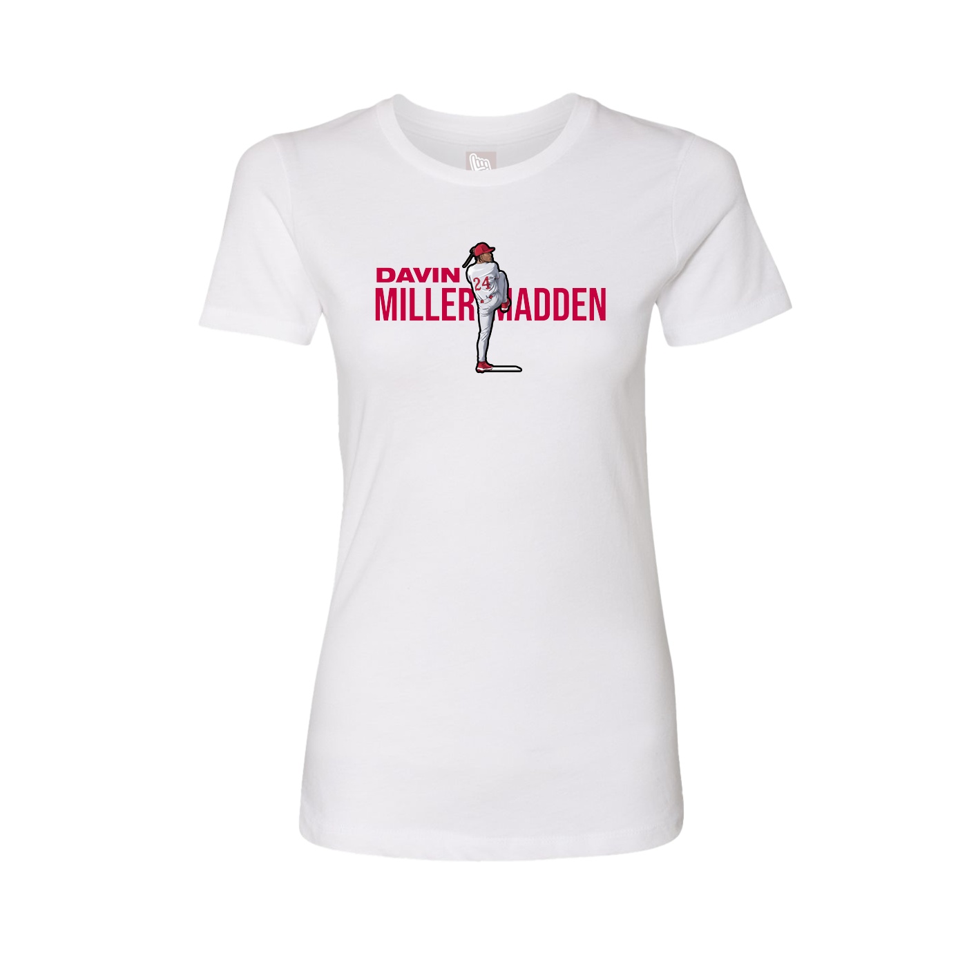 Womens Tee — Player Name in White