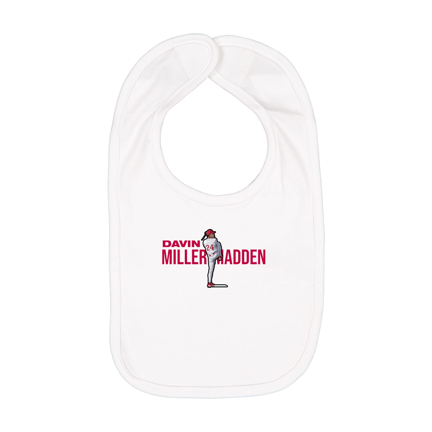 Infant Bib — Player Name in White