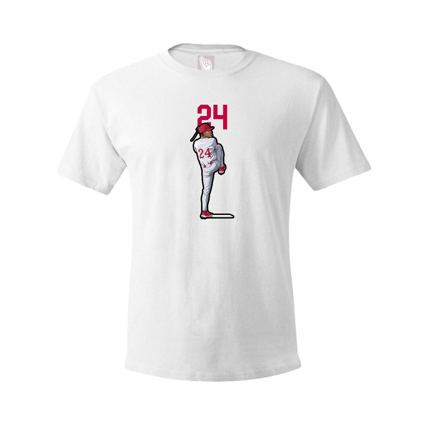 Youth Tee — Number Top in White