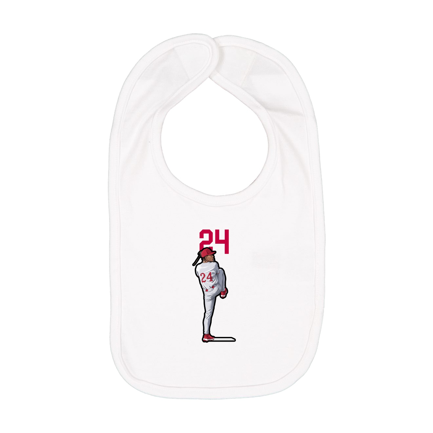 Infant Bib — Number Top in White