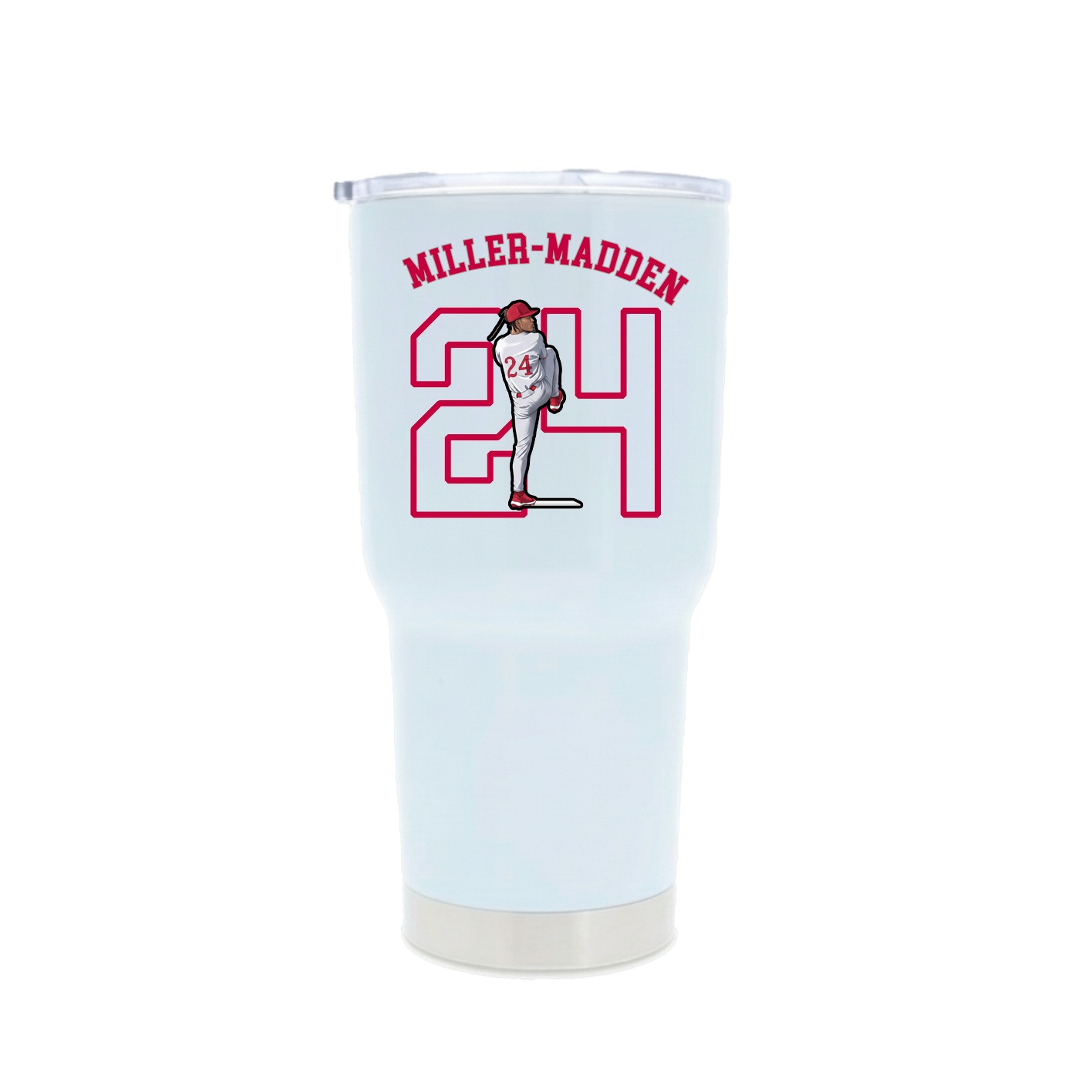 30oz Stainless Steel Tumbler — Shirsey Arch in White