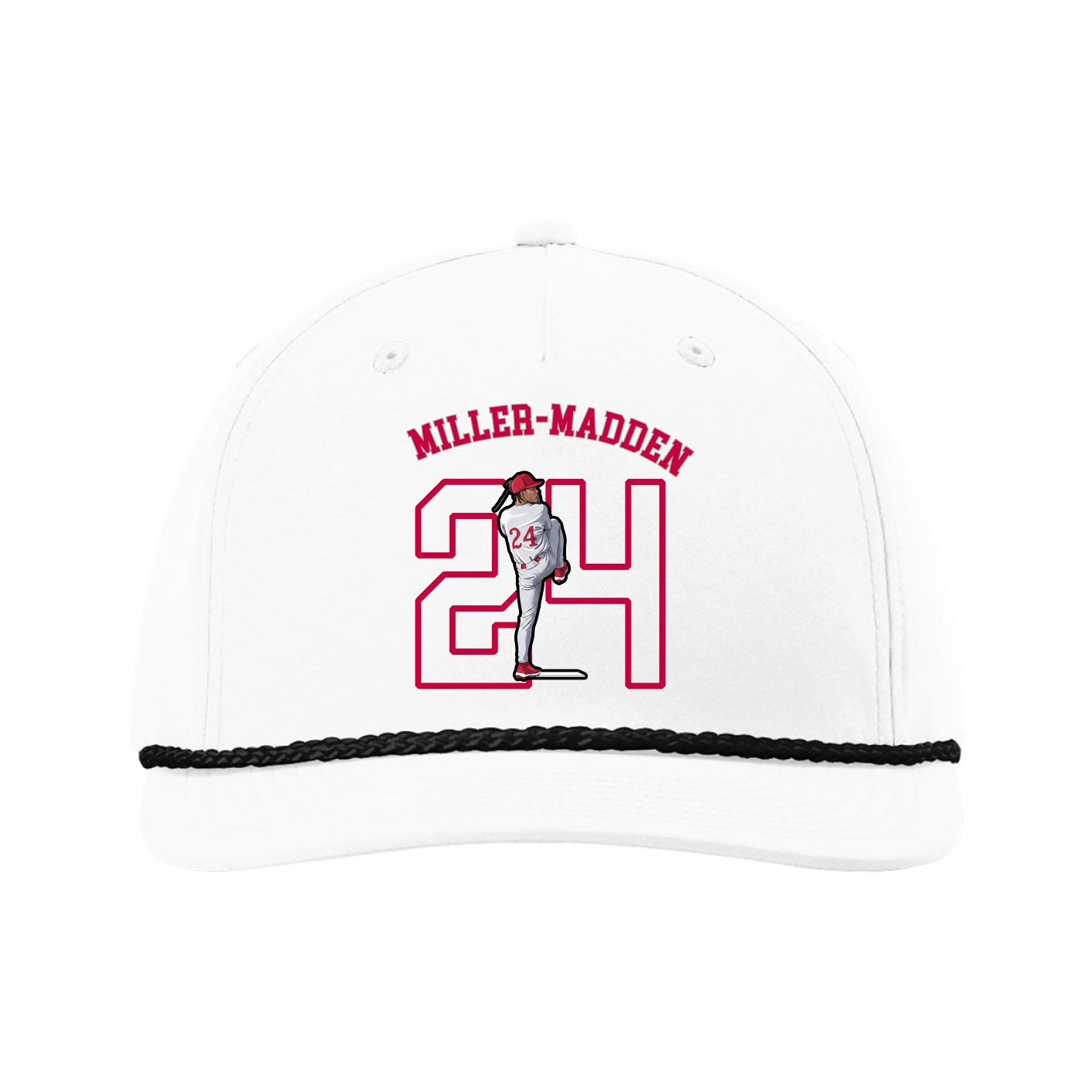 Five-Panel Classic Rope Cap — Shirsey Arch in White