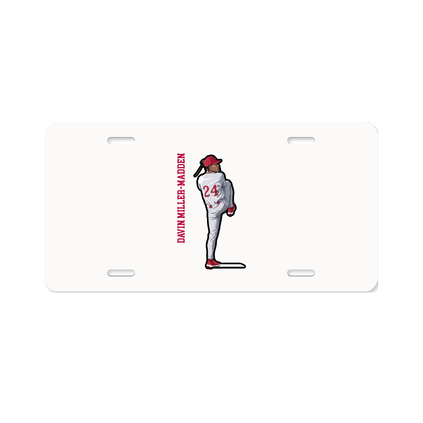 License Plate — Name Vertical in Classic