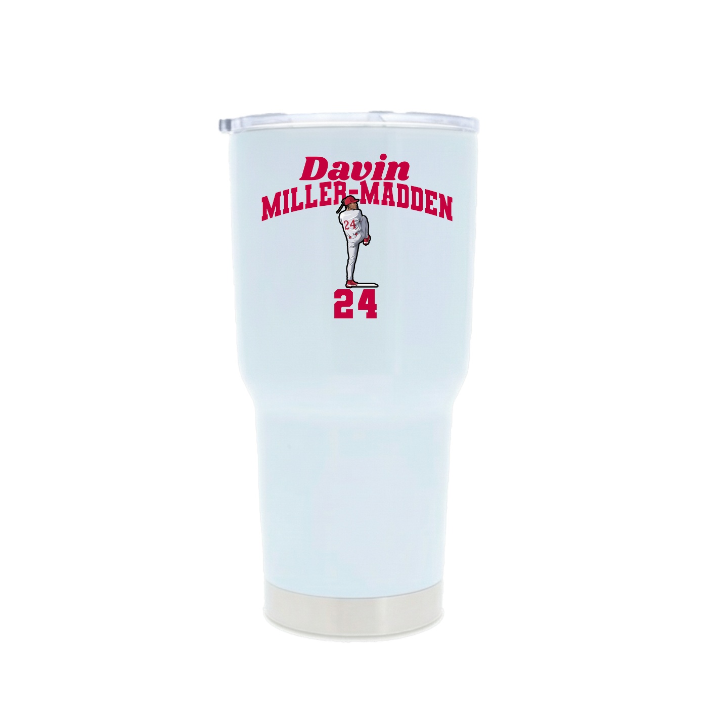 30oz Stainless Steel Tumbler — Signature Arch in White