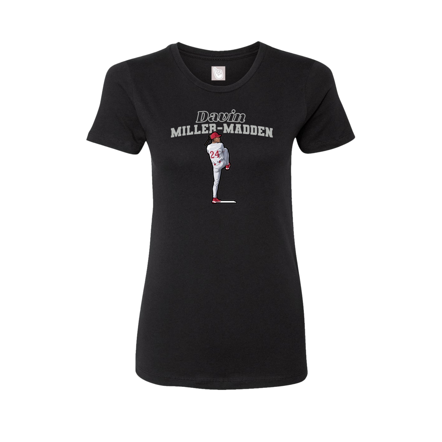 Womens Tee — Name Arch in Black