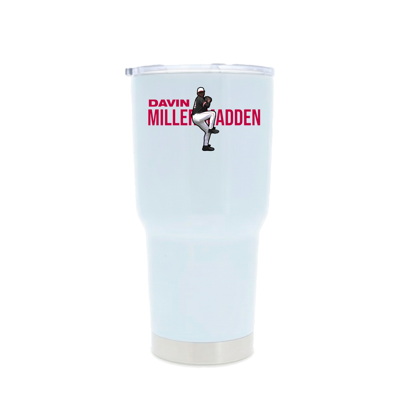 30oz Stainless Steel Tumbler — Player Name in White
