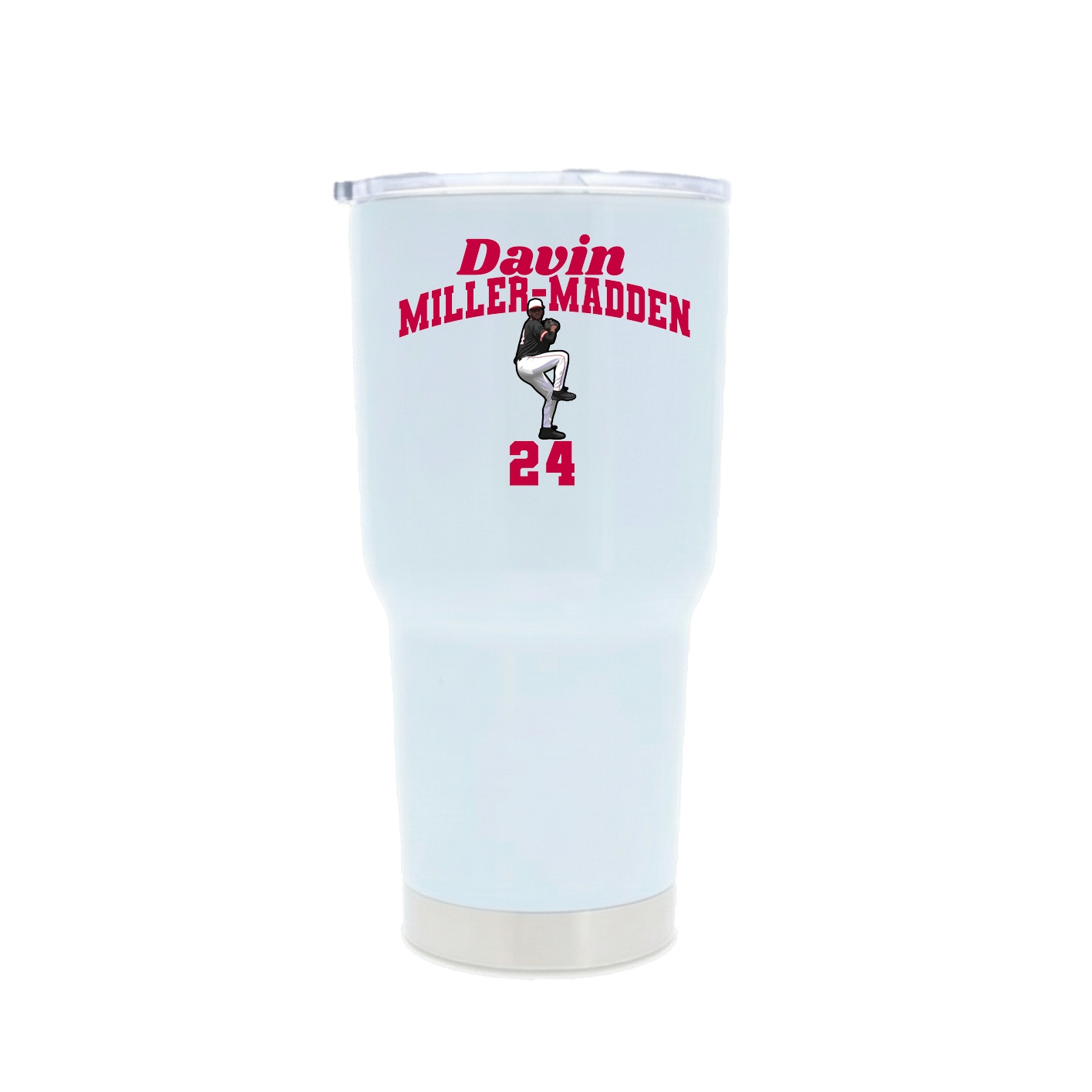 30oz Stainless Steel Tumbler — Signature Arch in White