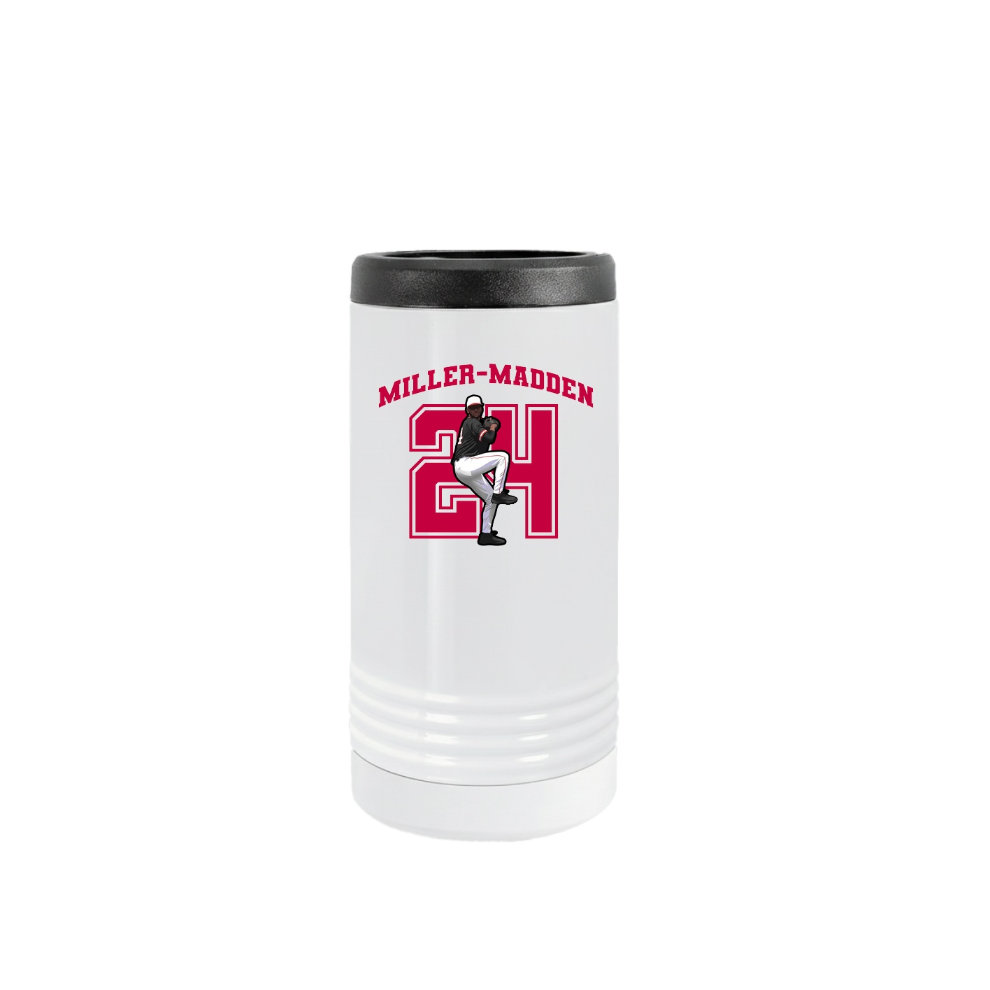 Slim Beverage Holder — Number in White