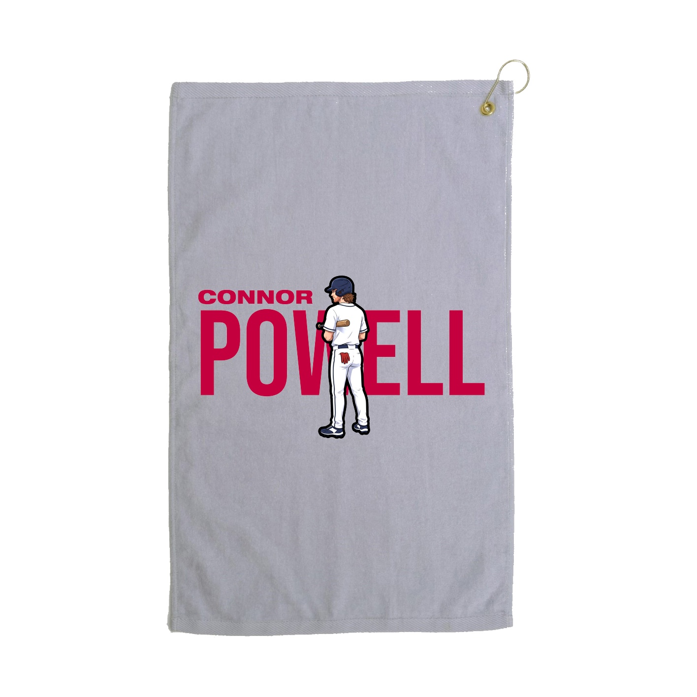Golf Towel — Player Name in Grey
