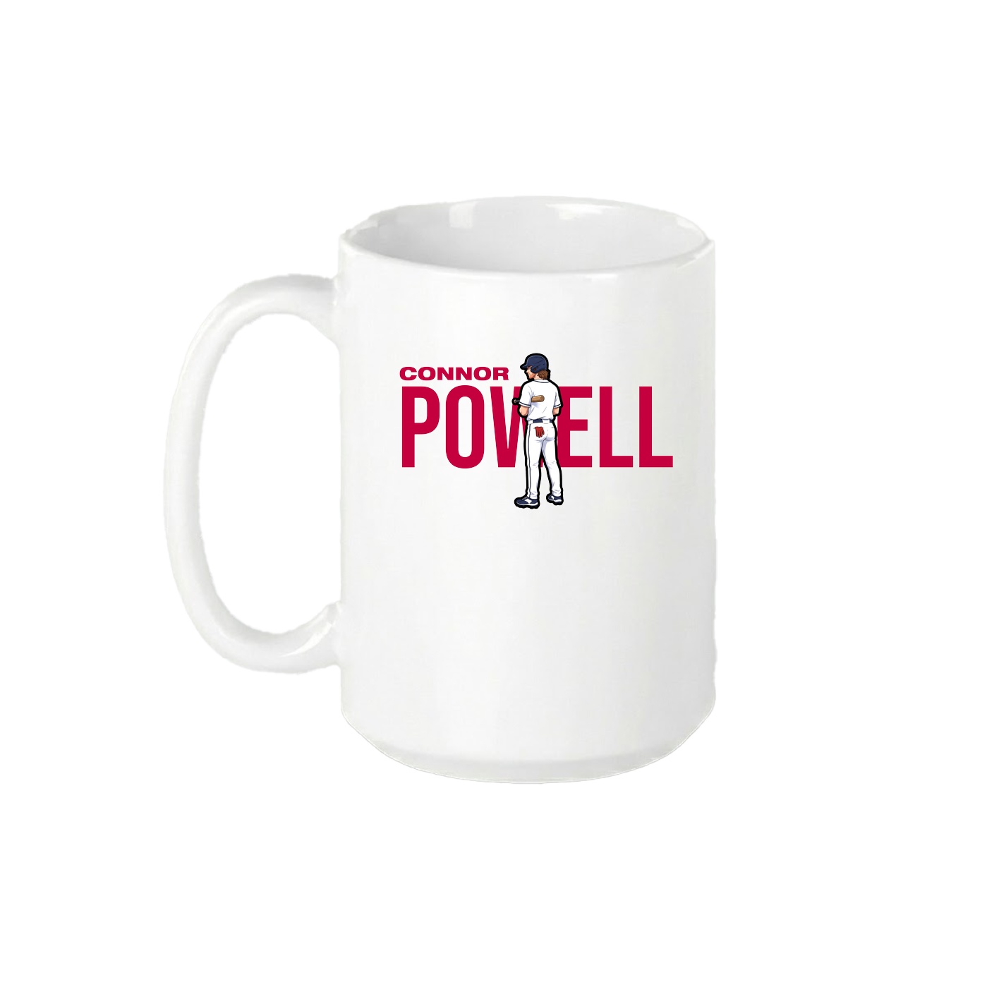 15oz Coffee Mug — Player Name in White