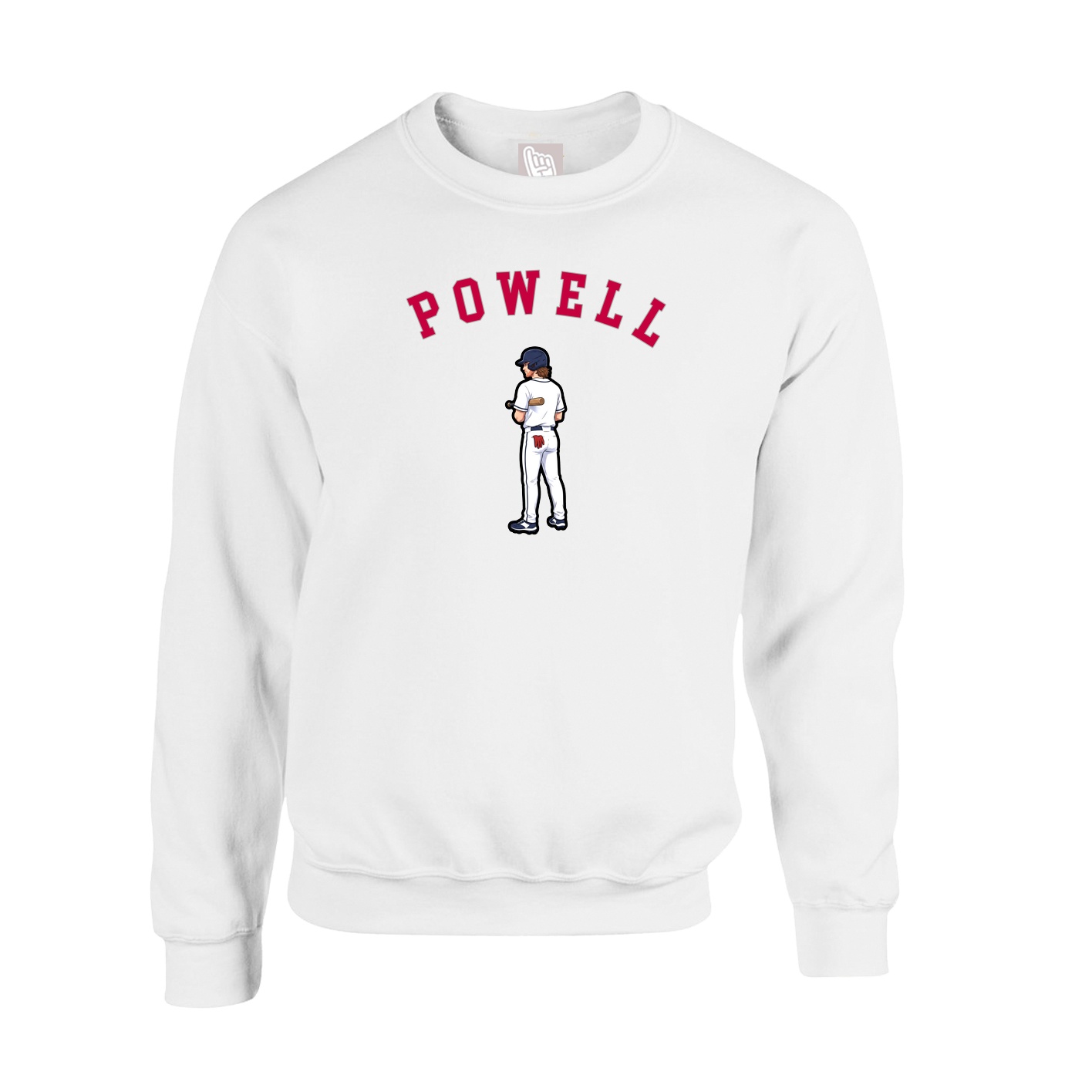 Fleece Crew — Shirsey Arch in White