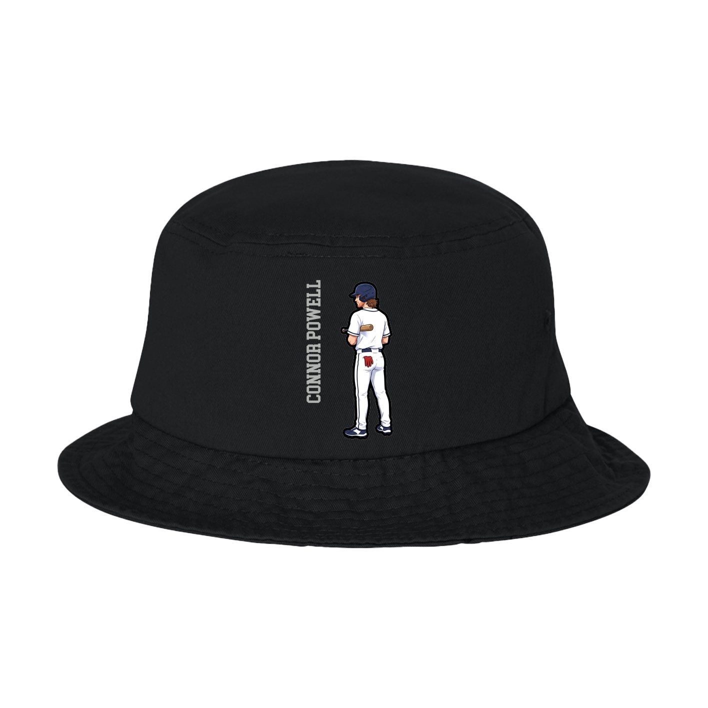 Bucket Cap — Name Vertical in Black
