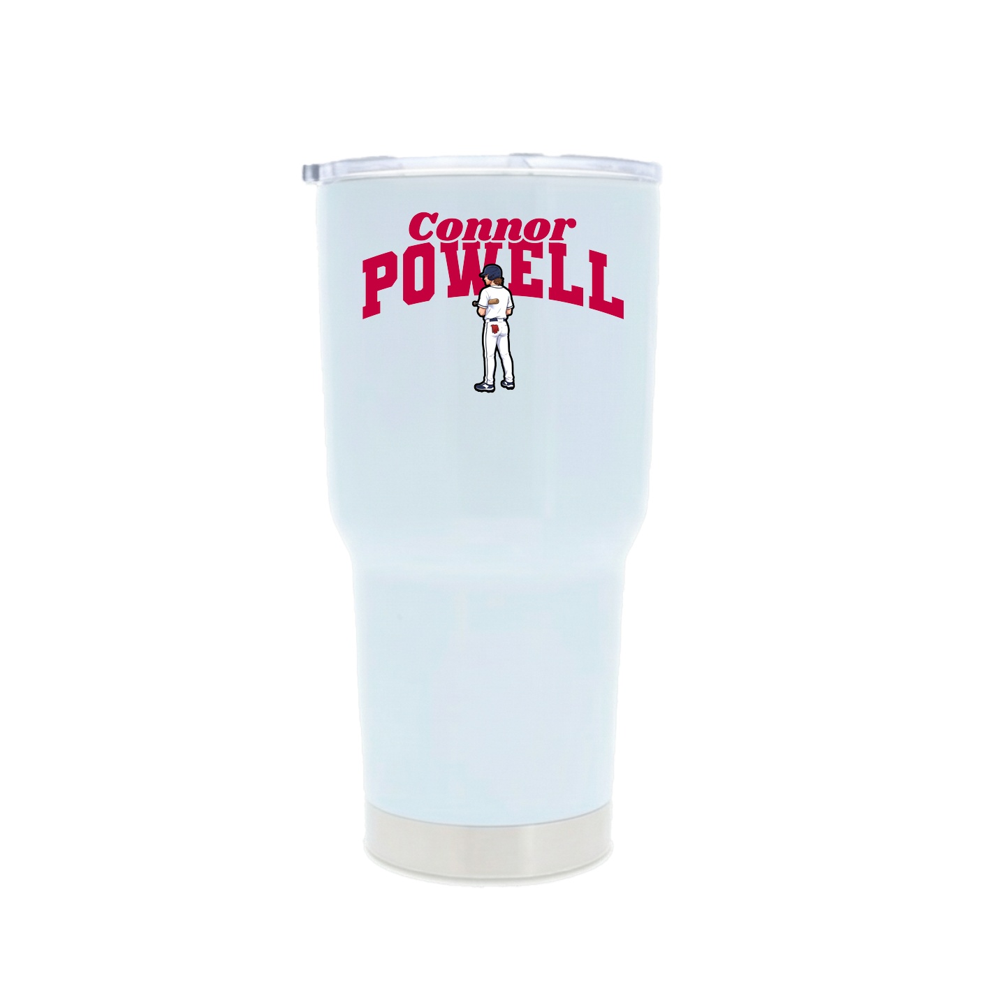 30oz Stainless Steel Tumbler — Signature Arch in White