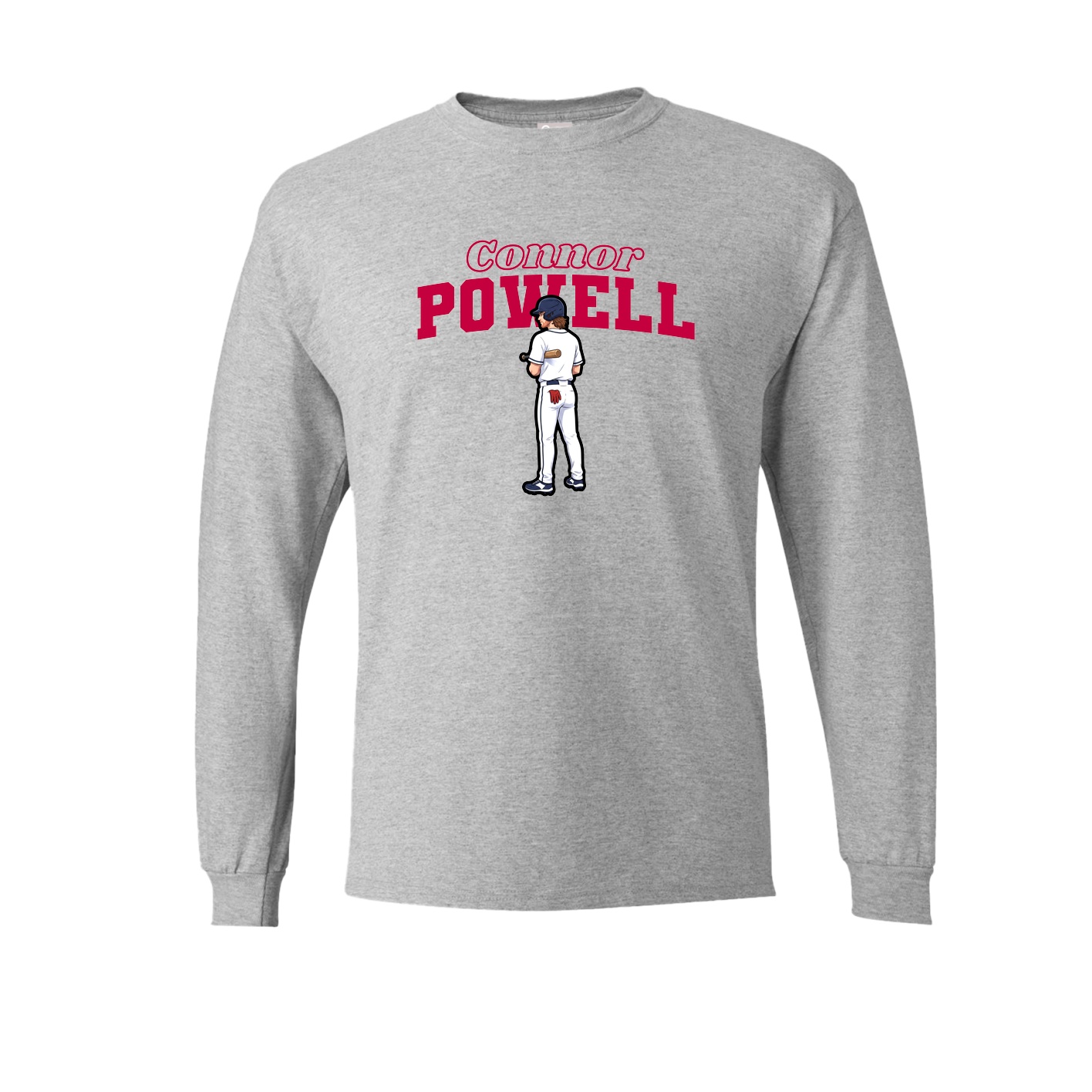 Long Sleeve Tee — Name Arch in Grey
