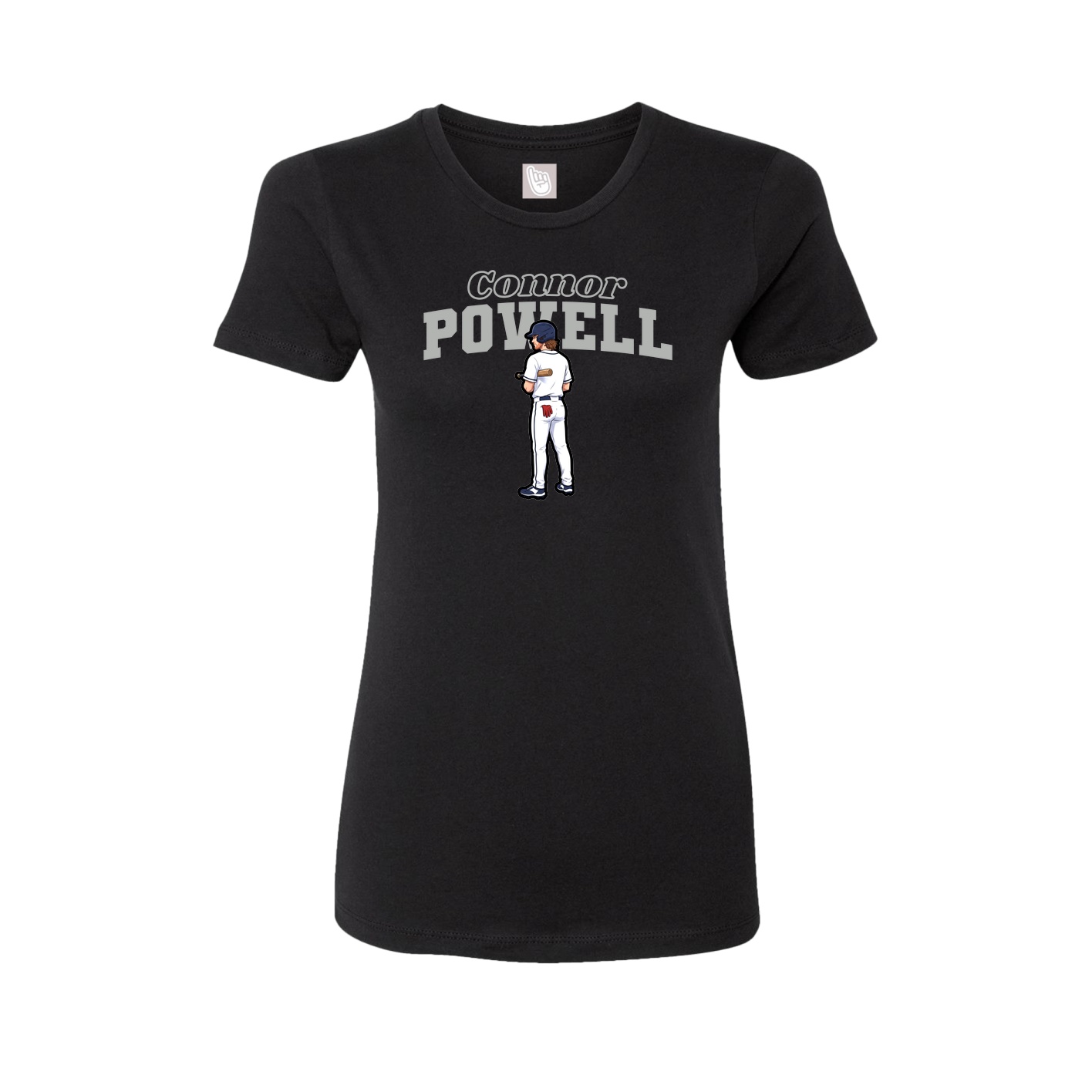 Fitted Women's Tee — Name Arch in Black