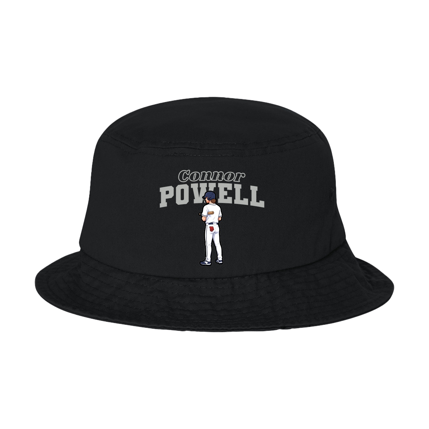 Bucket Cap — Name Arch in Black