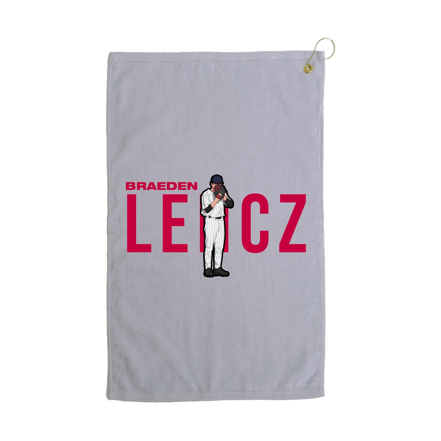 Golf Towel — Player Name in Grey