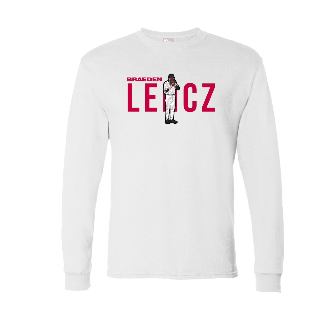 Long Sleeve Tee — Player Name in White