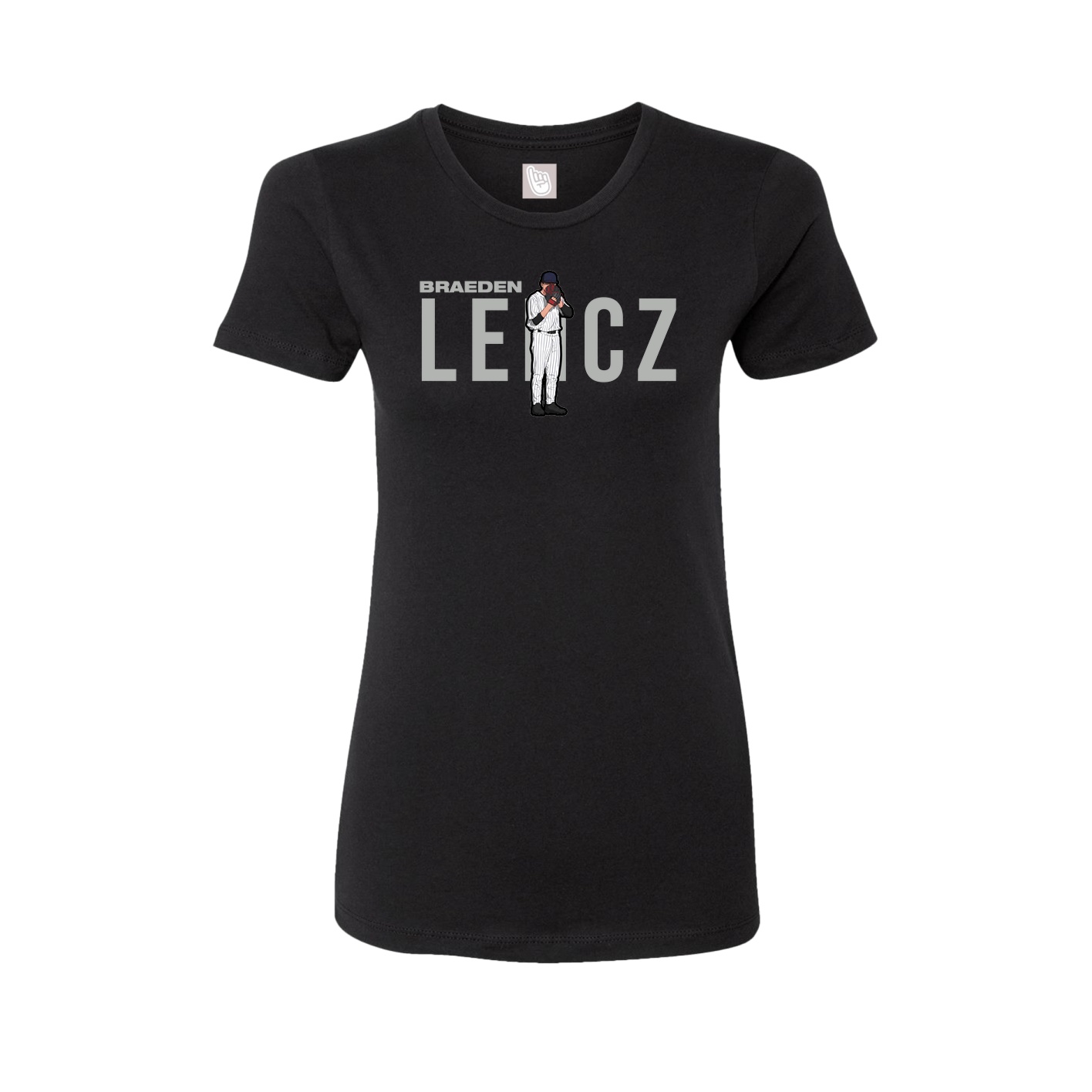 Fitted Women's Tee — Player Name in Black
