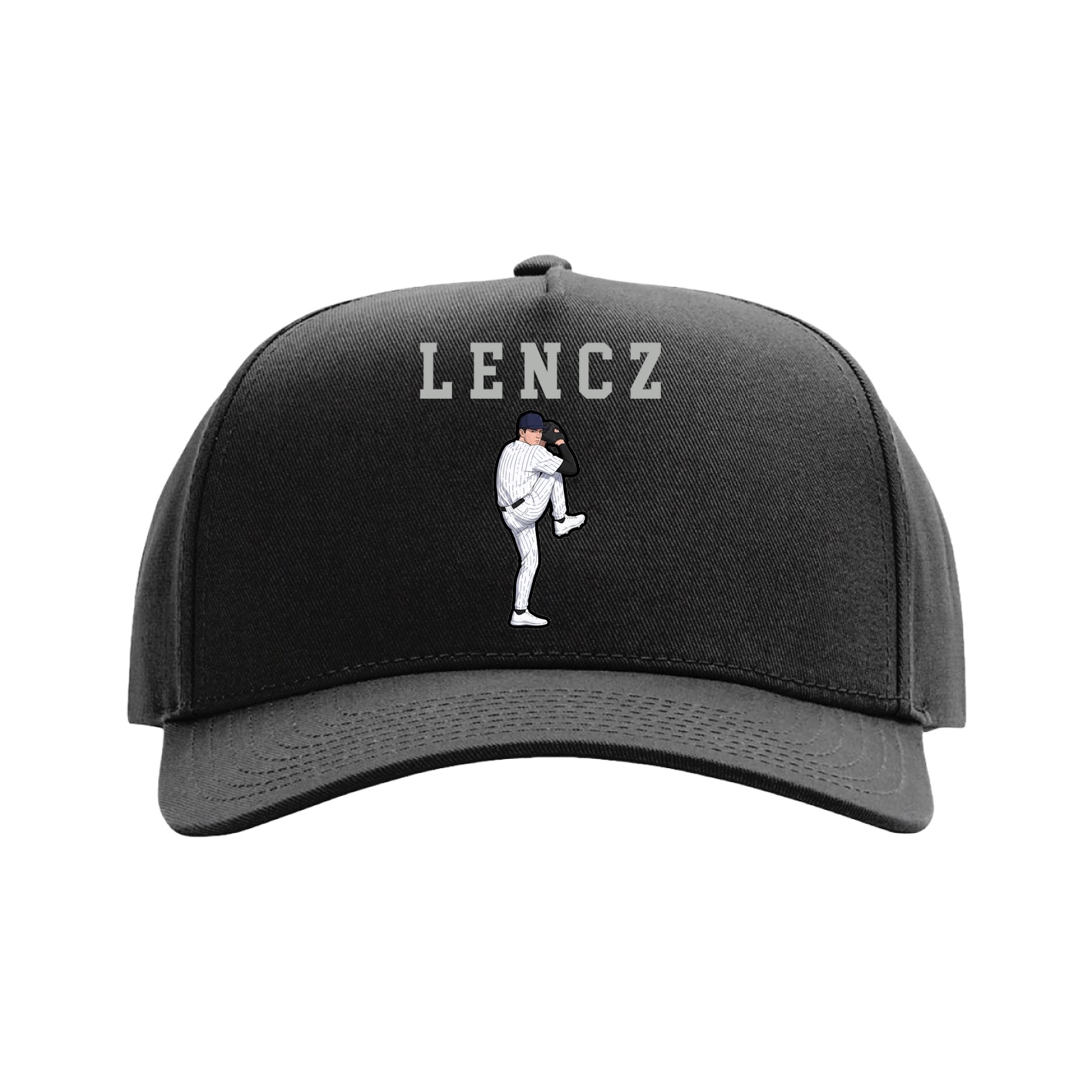 Full Fabric Five-Panel Champ Cap — Shirsey in Black
