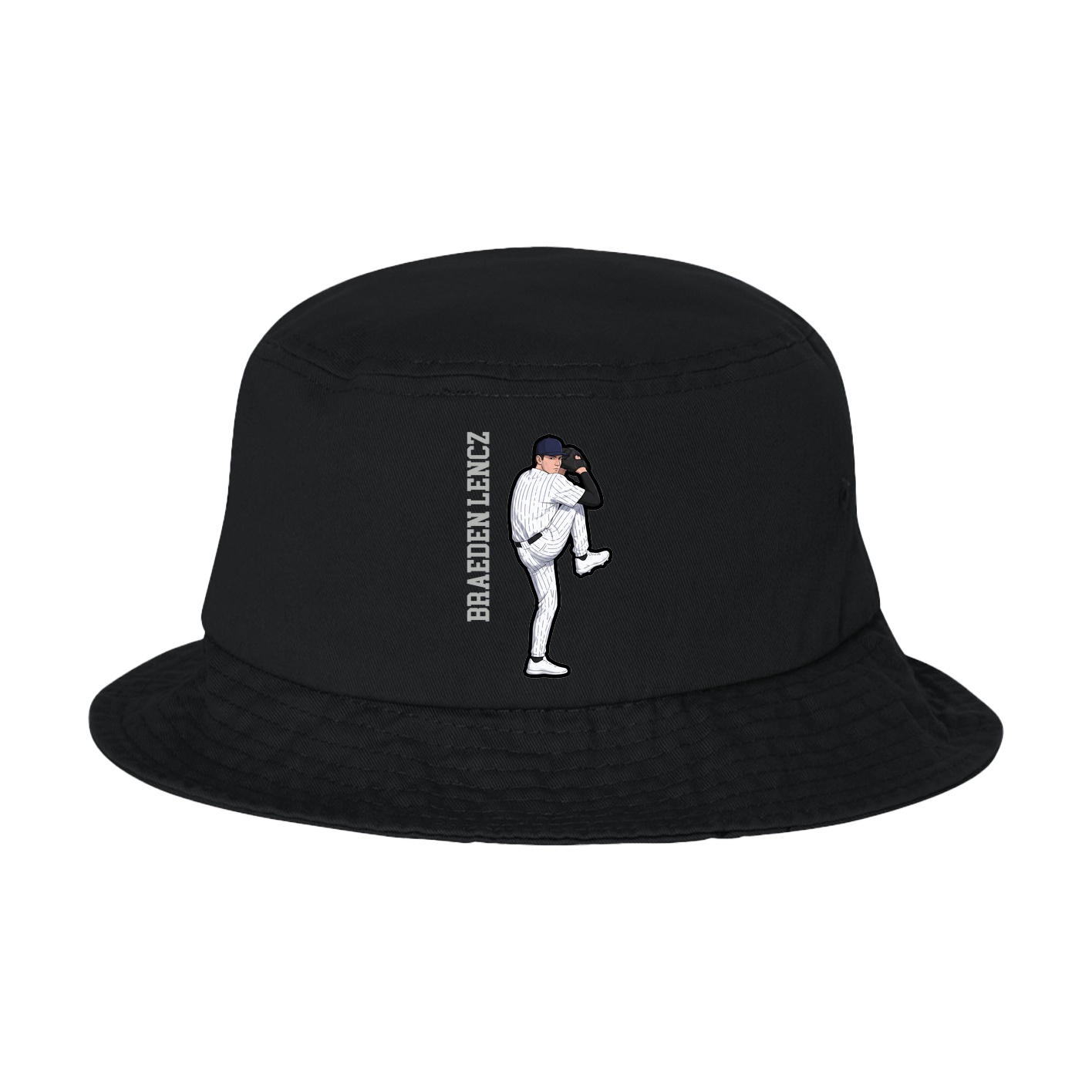 Bucket Cap — Name Vertical in Black