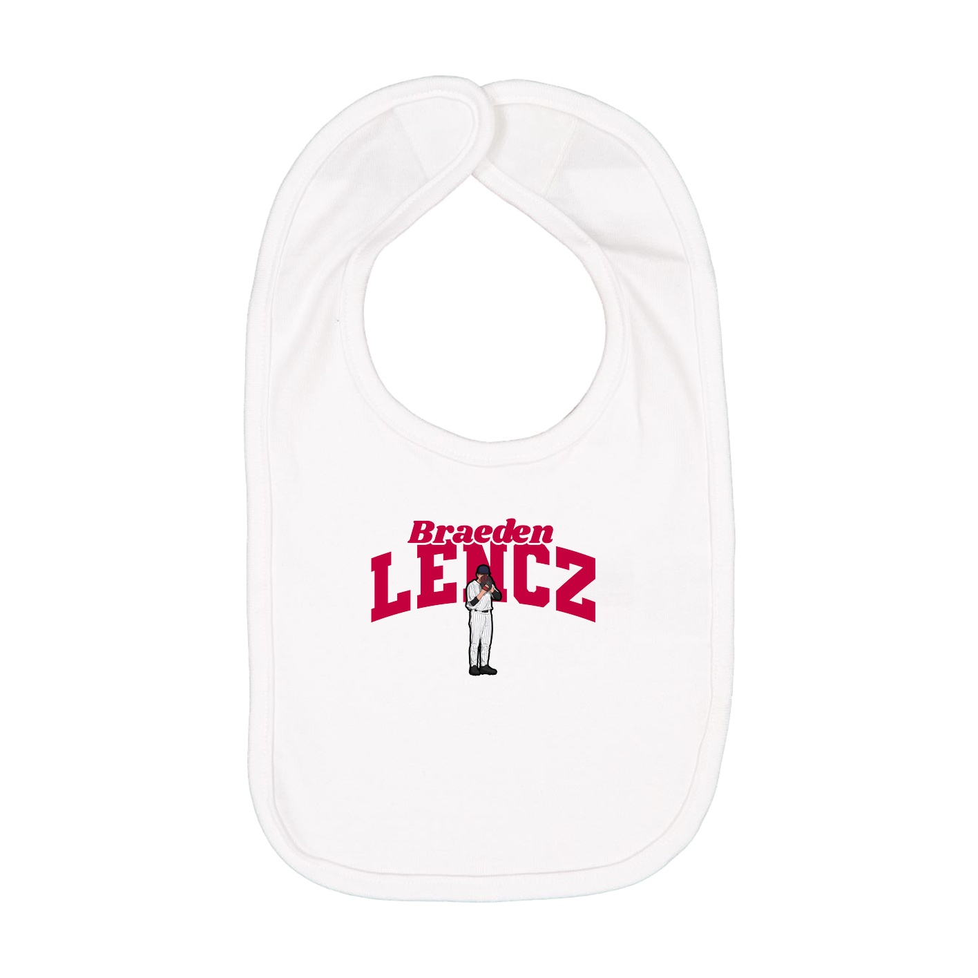 Infant Bib — Signature Arch in White