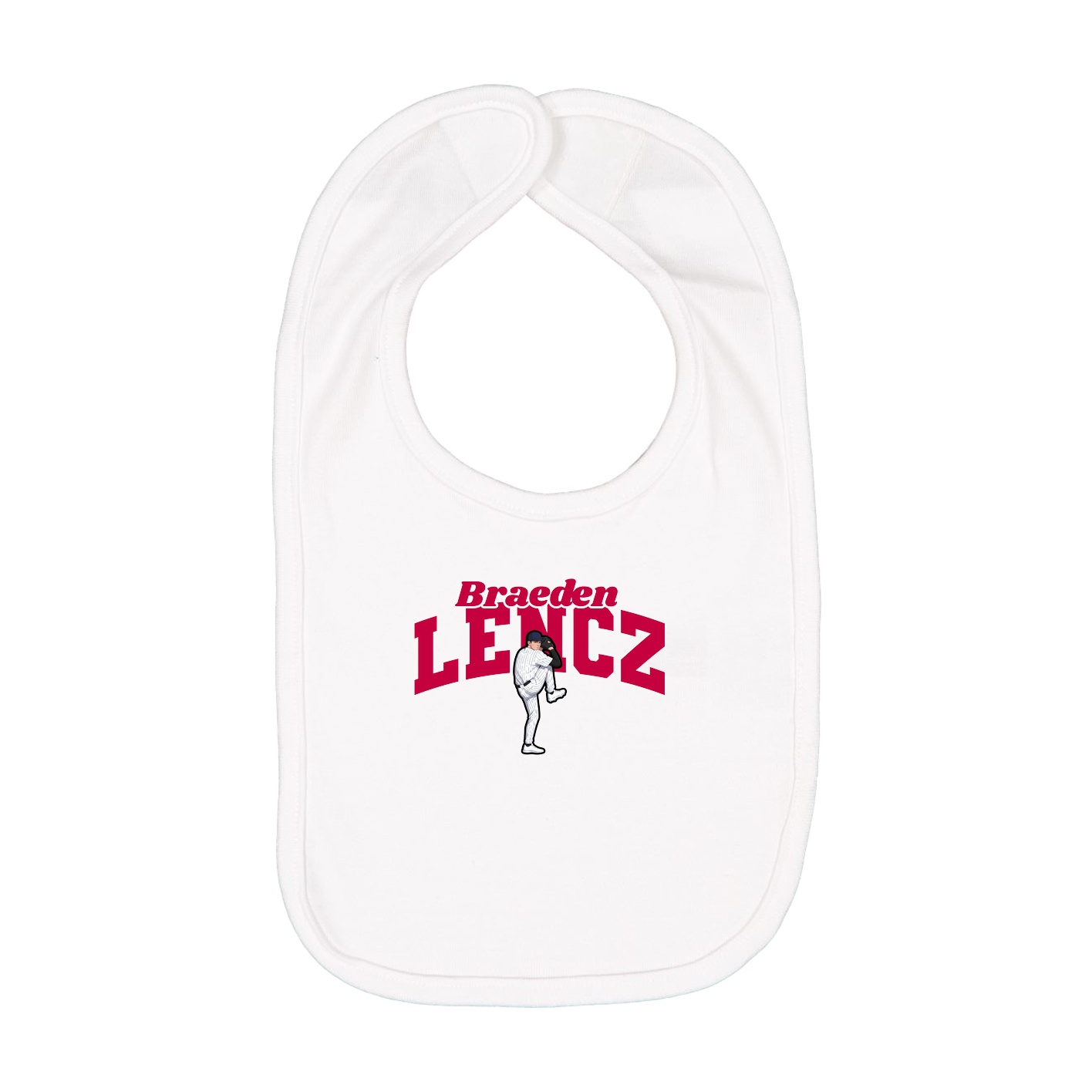 Infant Bib — Signature Arch in White