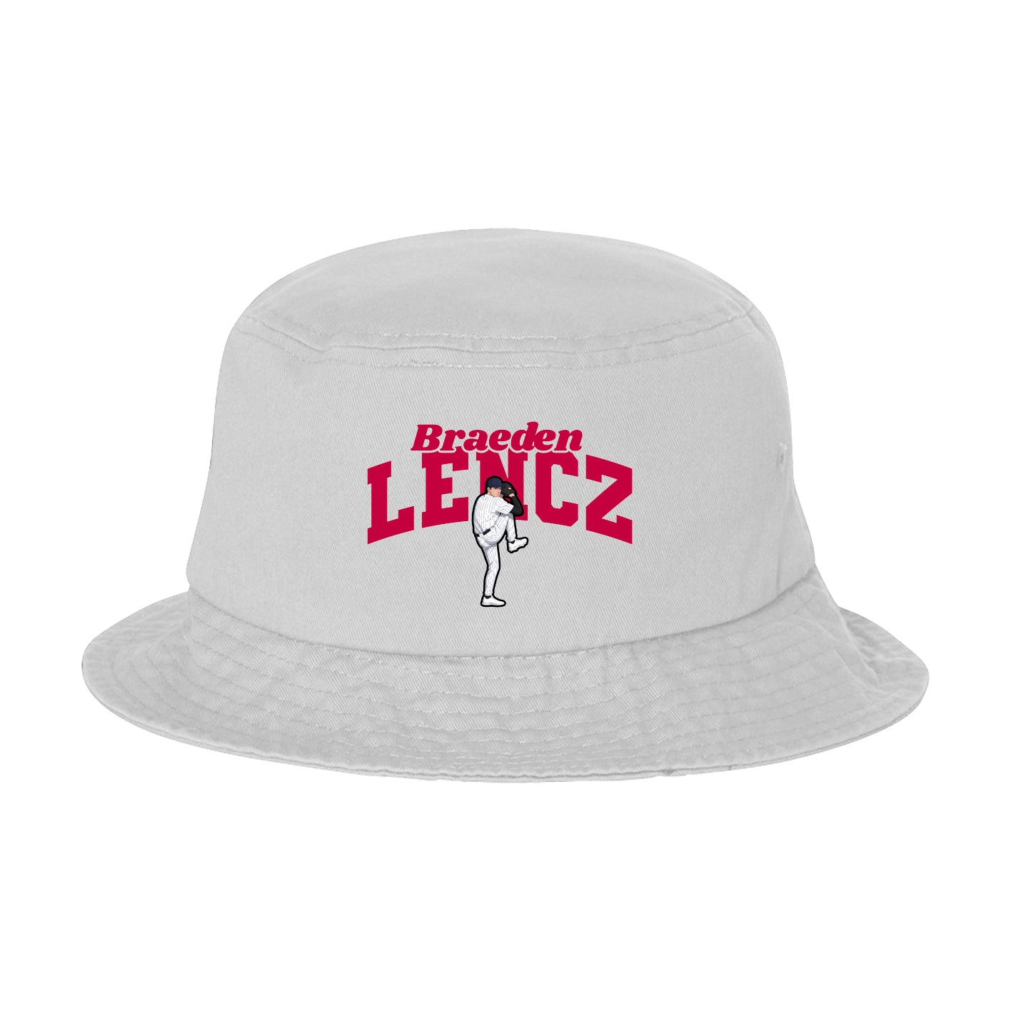 Bucket Cap — Signature Arch in White