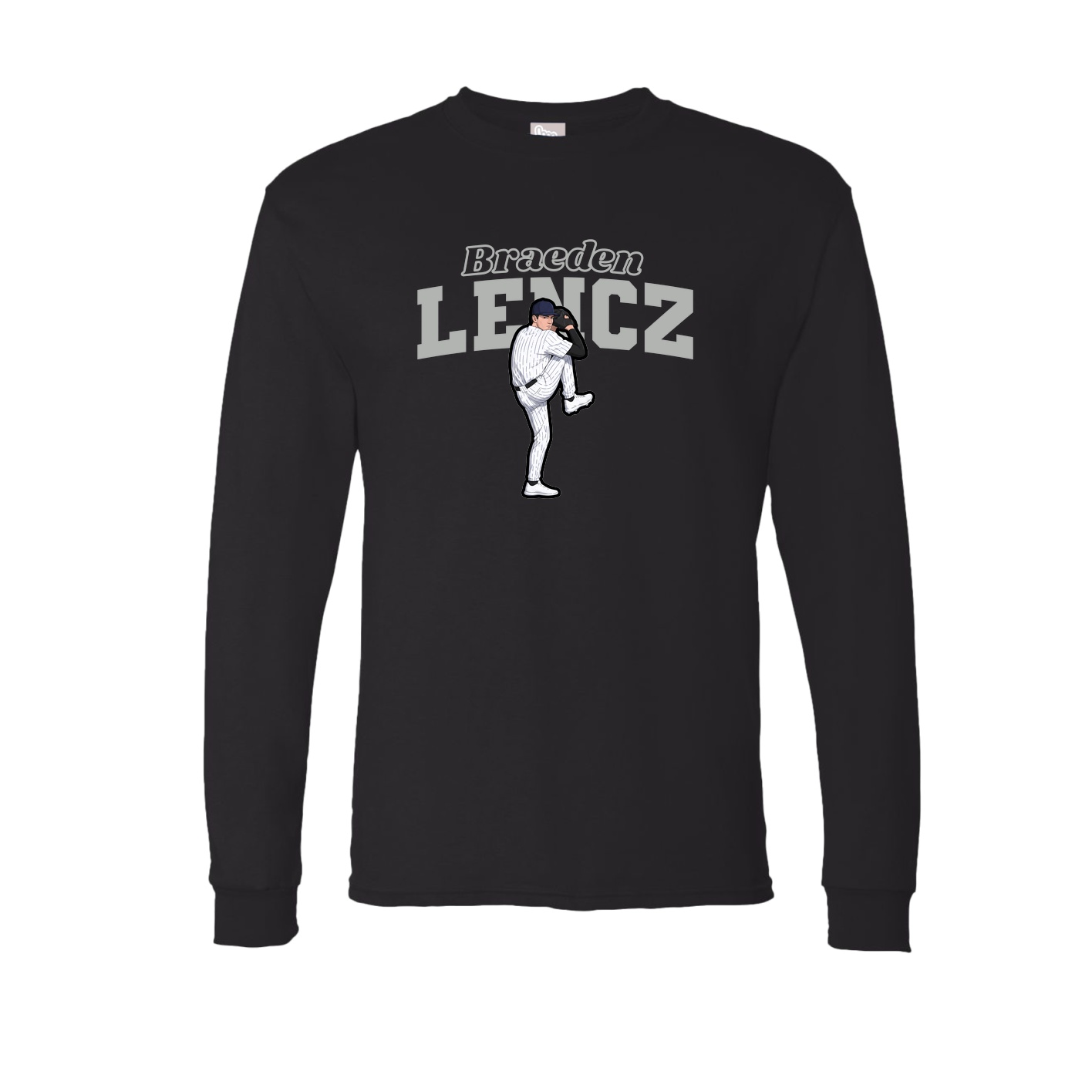 Long Sleeve Tee — Name Arch in Black