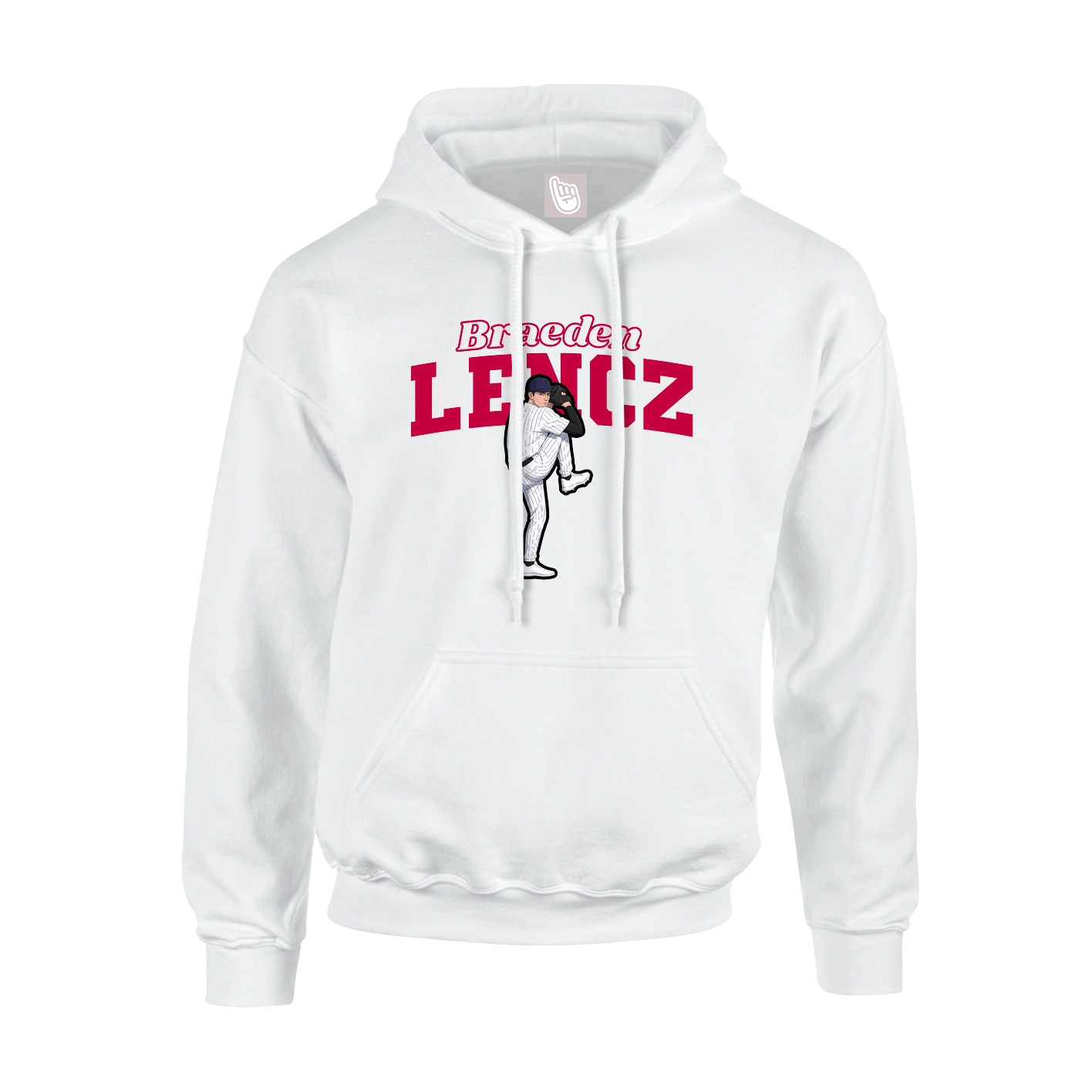 Hoodie — Name Arch in White