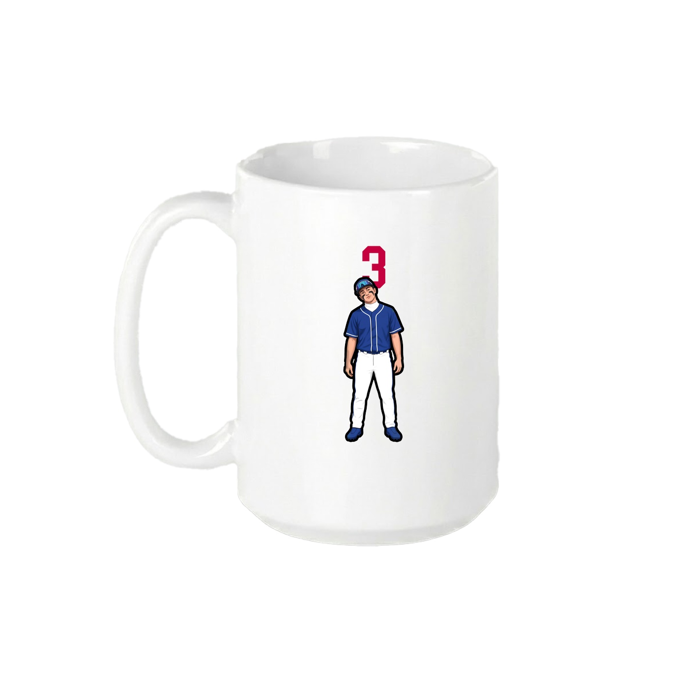 15oz Coffee Mug — Number Top in White