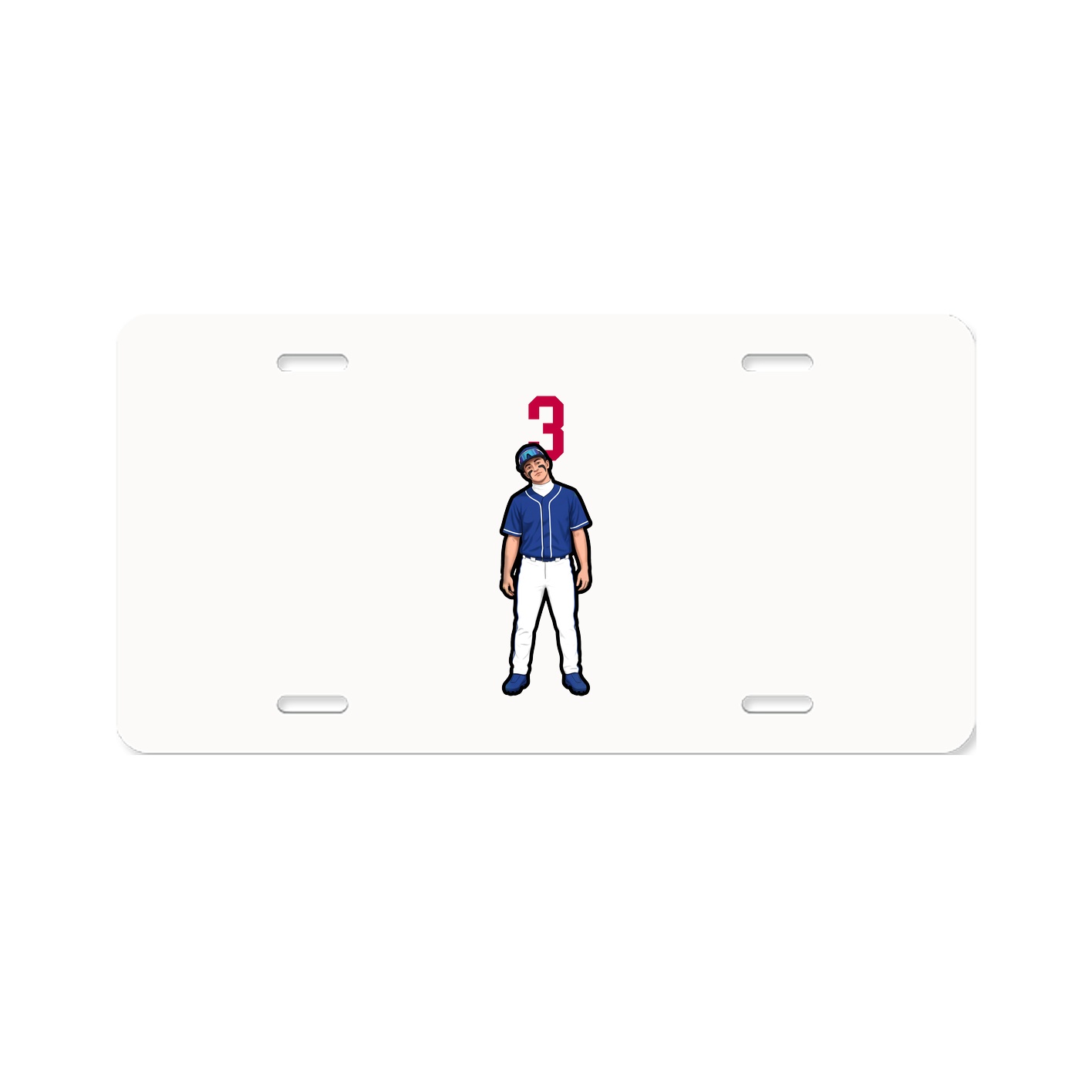 License Plate — Number Top in Classic