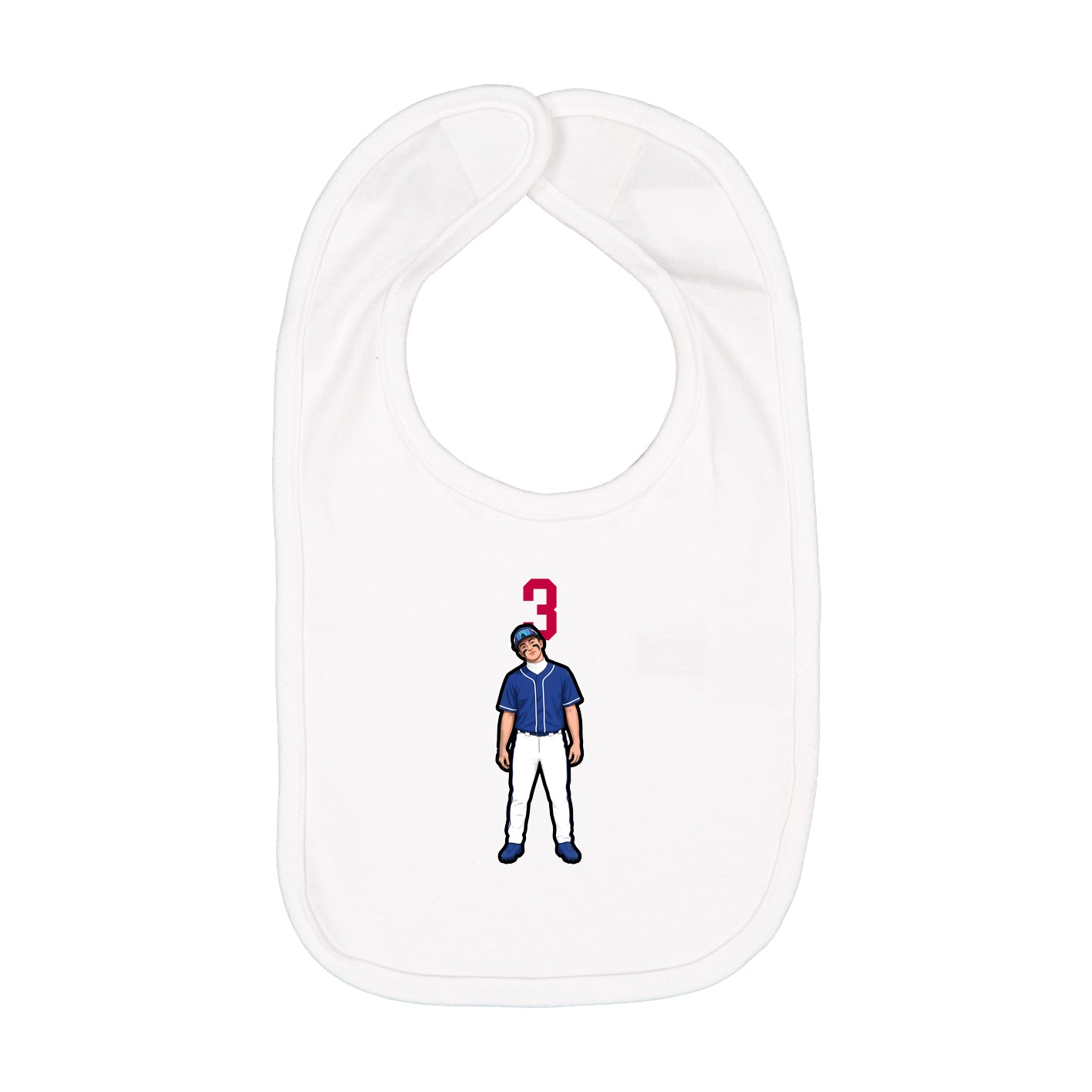 Infant Bib — Number Top in White