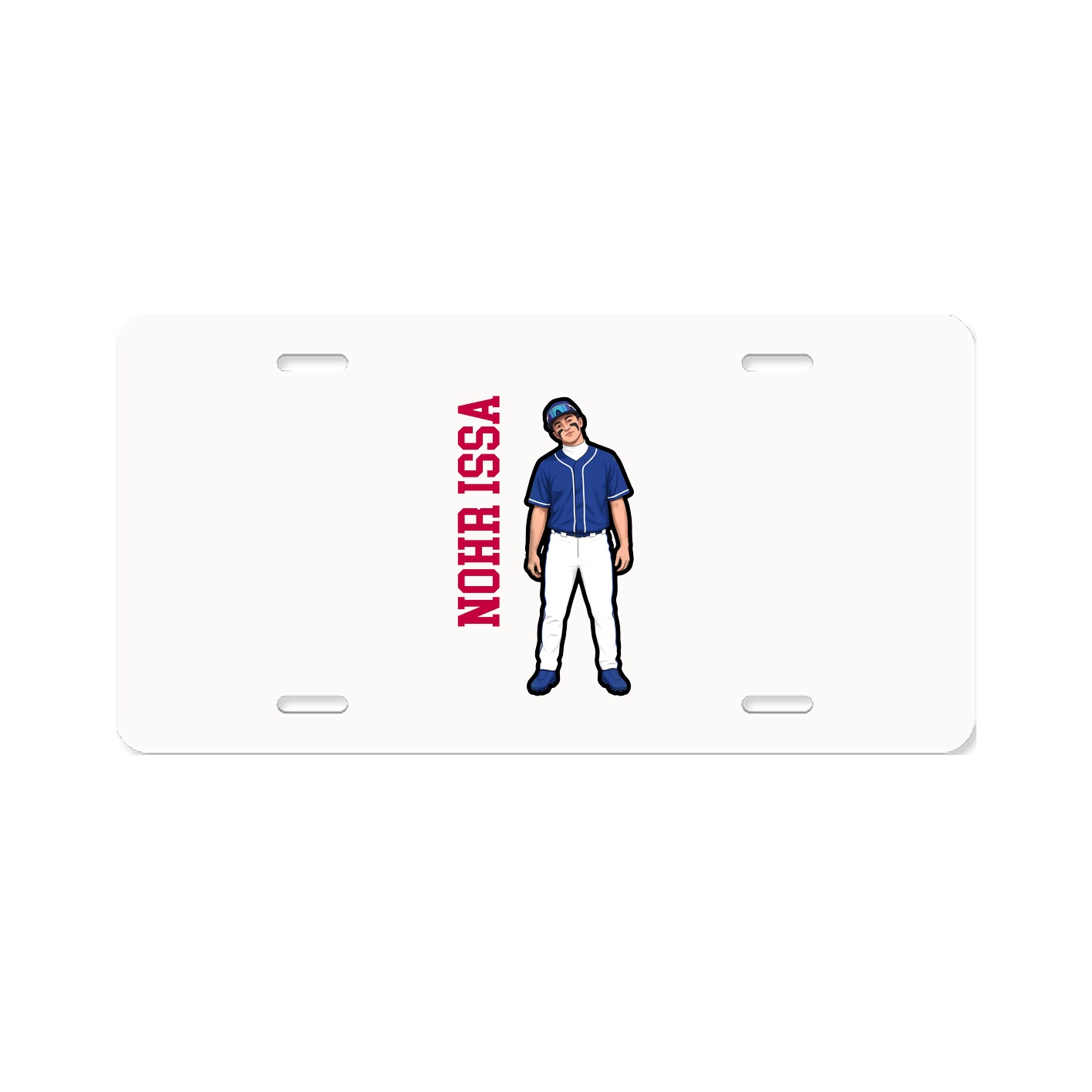 License Plate — Name Vertical in Classic
