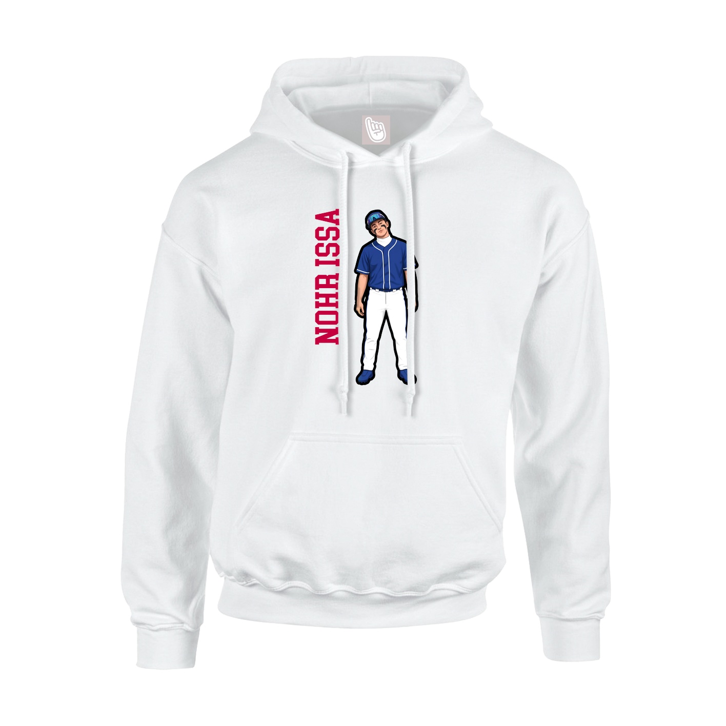 Youth Hoodie — Name Vertical in White