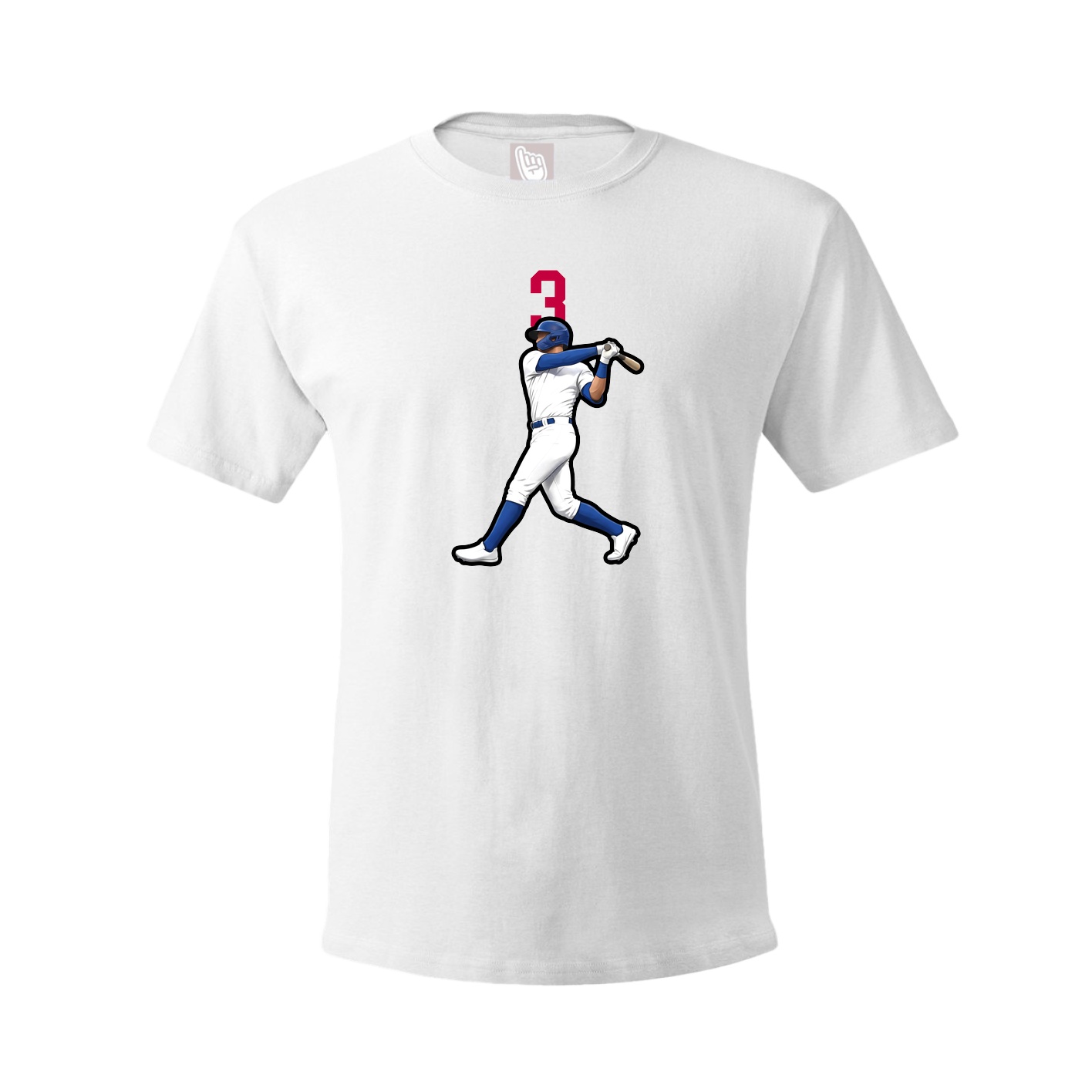 Youth Tee — Number Top in White