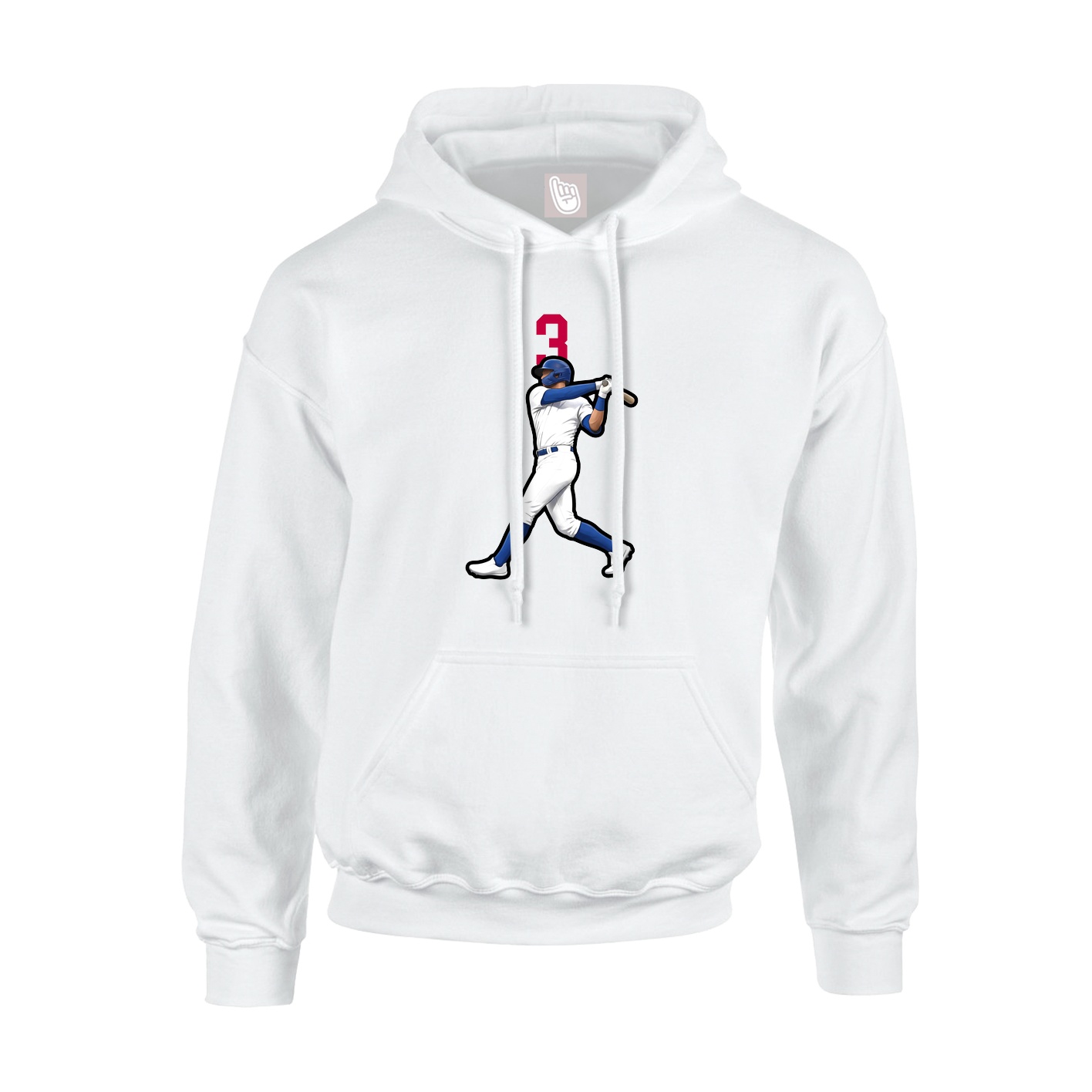 Hoodie — Number Top in White