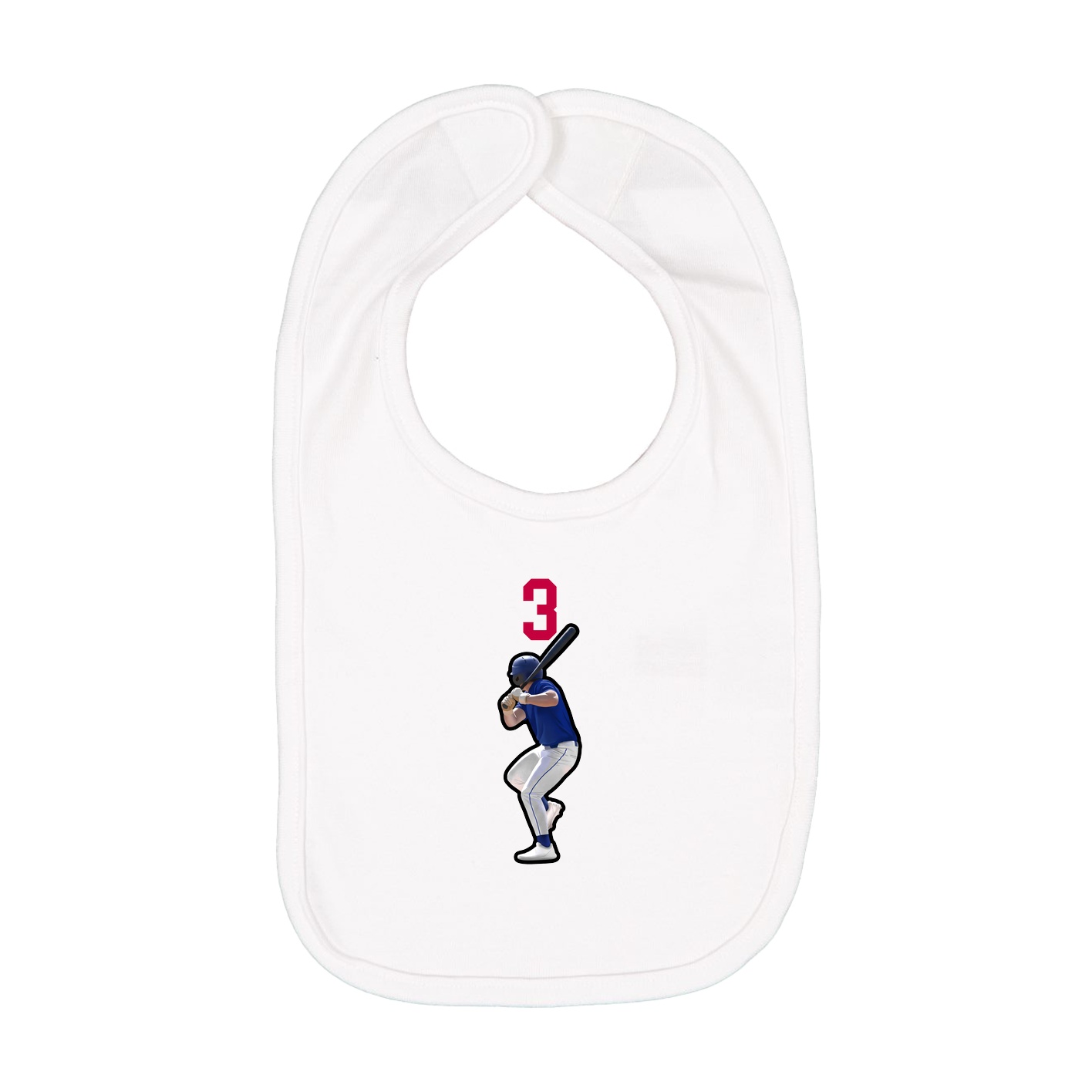 Infant Bib — Number Top in White