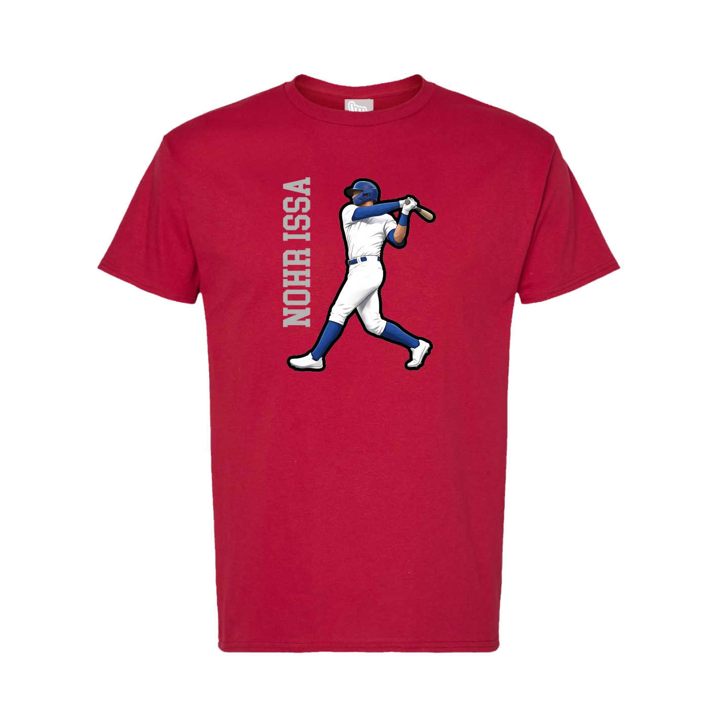 Tee — Name Vertical in Crimson