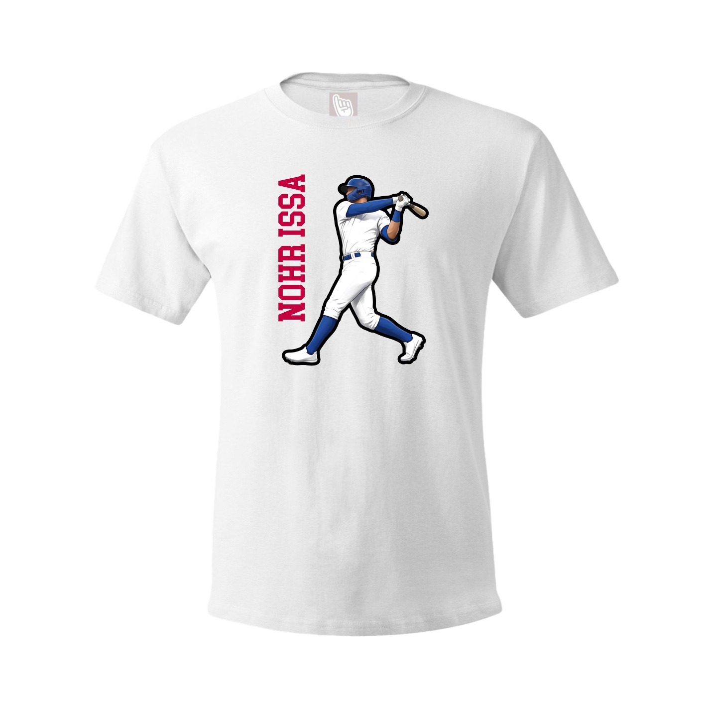 Youth Tee — Name Vertical in White