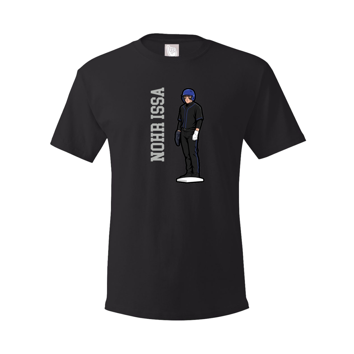 Youth Tee — Name Vertical in Black