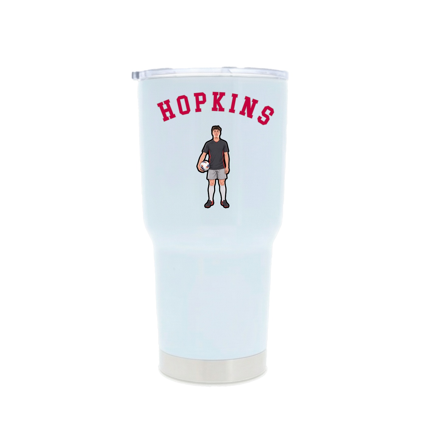 30oz Stainless Steel Tumbler — Shirsey Arch in White